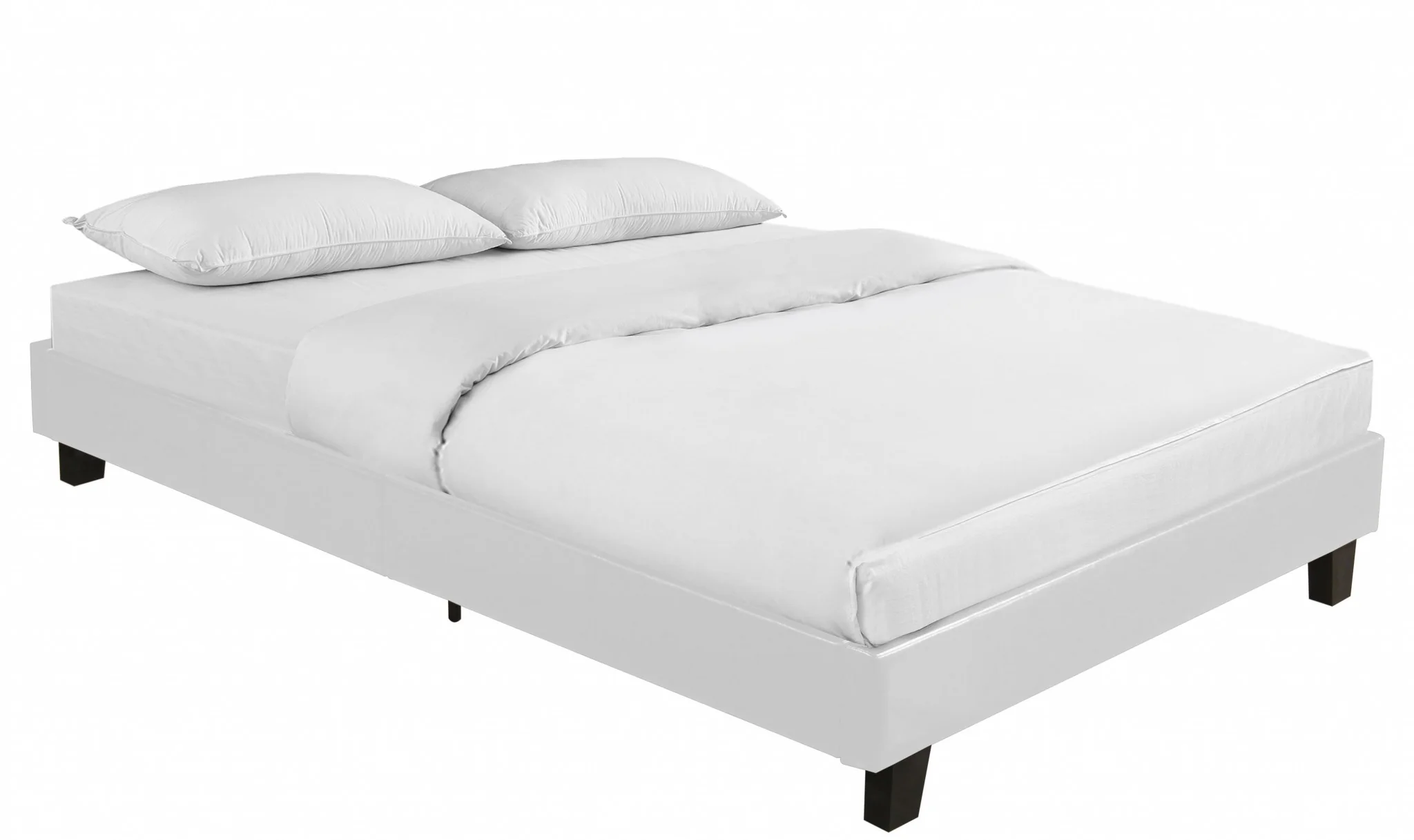 White Platform King Bed By Homeroots - 397008 - Image 3