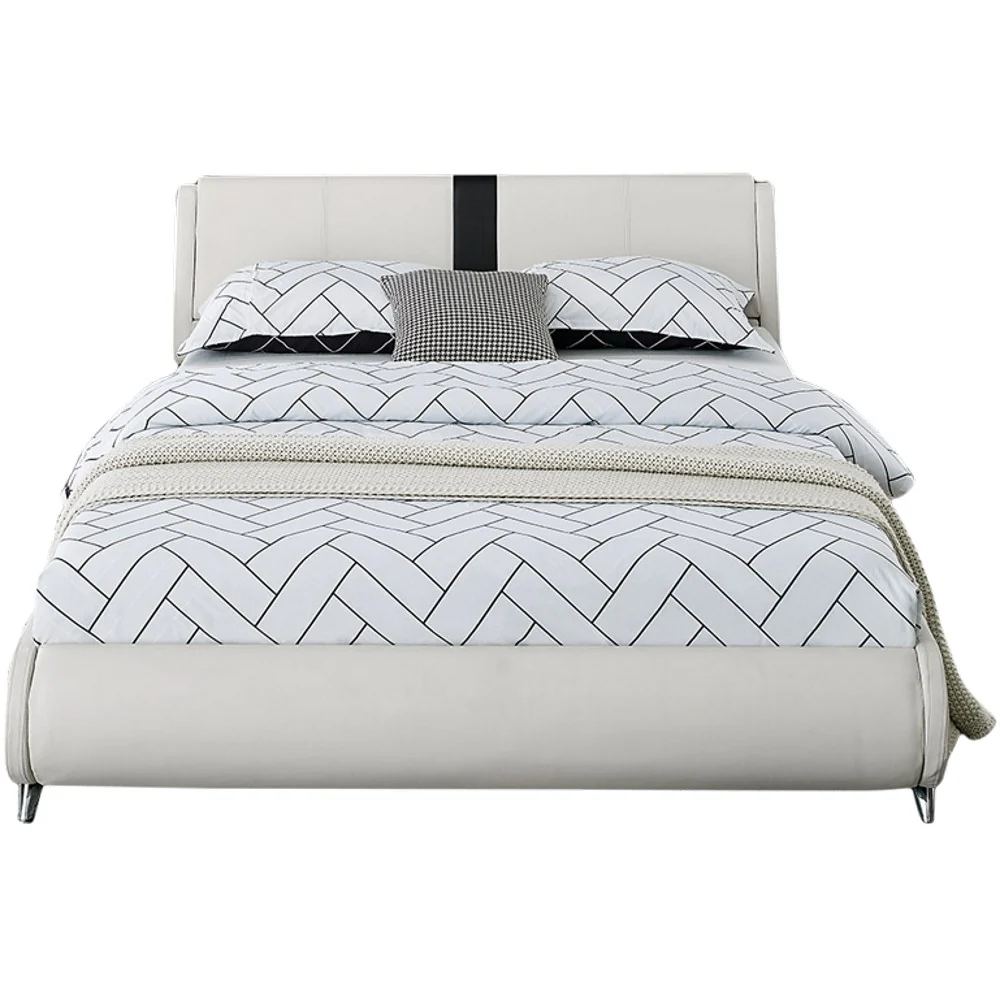White Platform King Bed By Homeroots - 397014 - Image 2