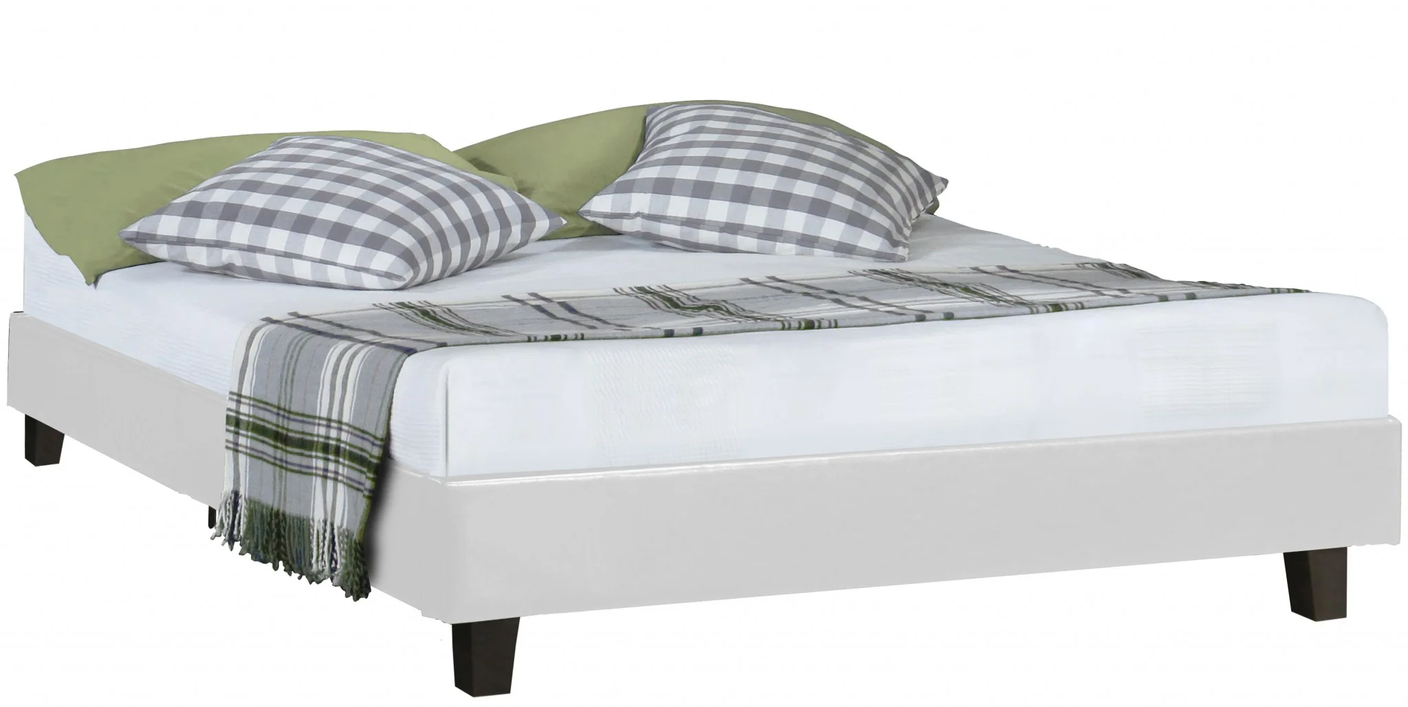 White Platform King Bed With Two Nightstands By Homeroots - 397012 - Image 4