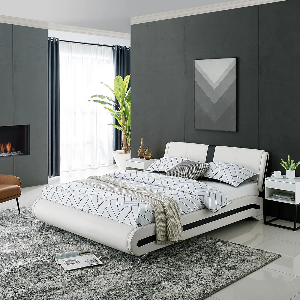 White Platform Queen Bed By Homeroots - 397013 - Image 5