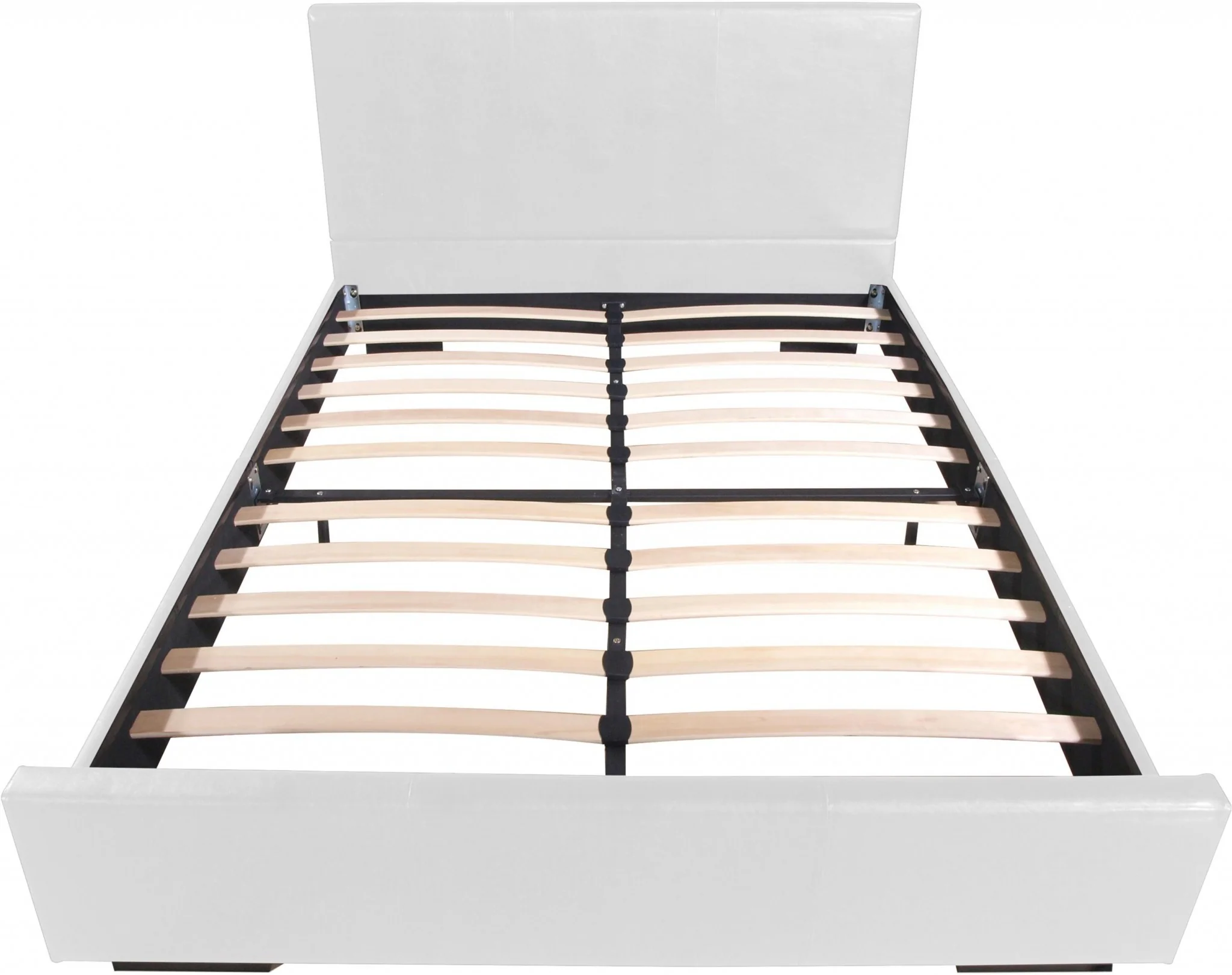 White Platform Twin Bed By Homeroots - Image 5