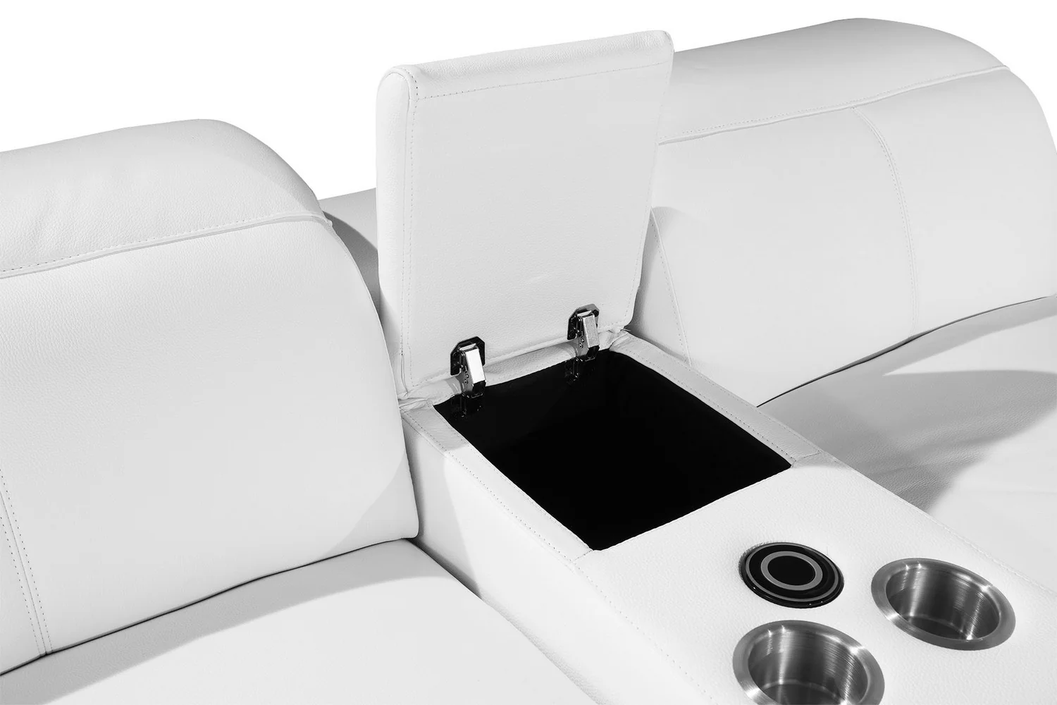 White Power Reclining 6 PC Sectional By Homeroots - Image 2