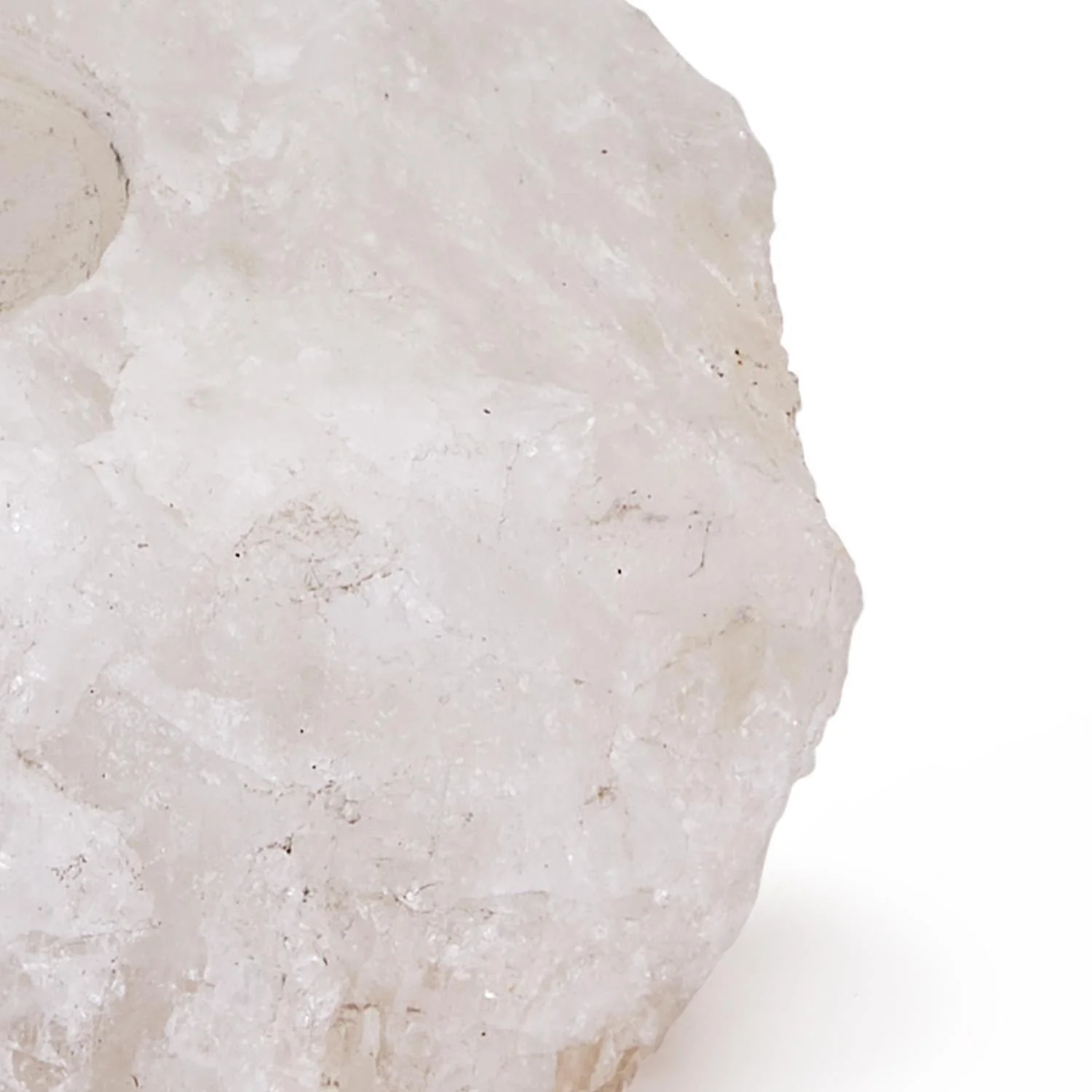 White Quartz Crystal Tealight Candle Holder Set Of 4 By Tozai Home - Image 2
