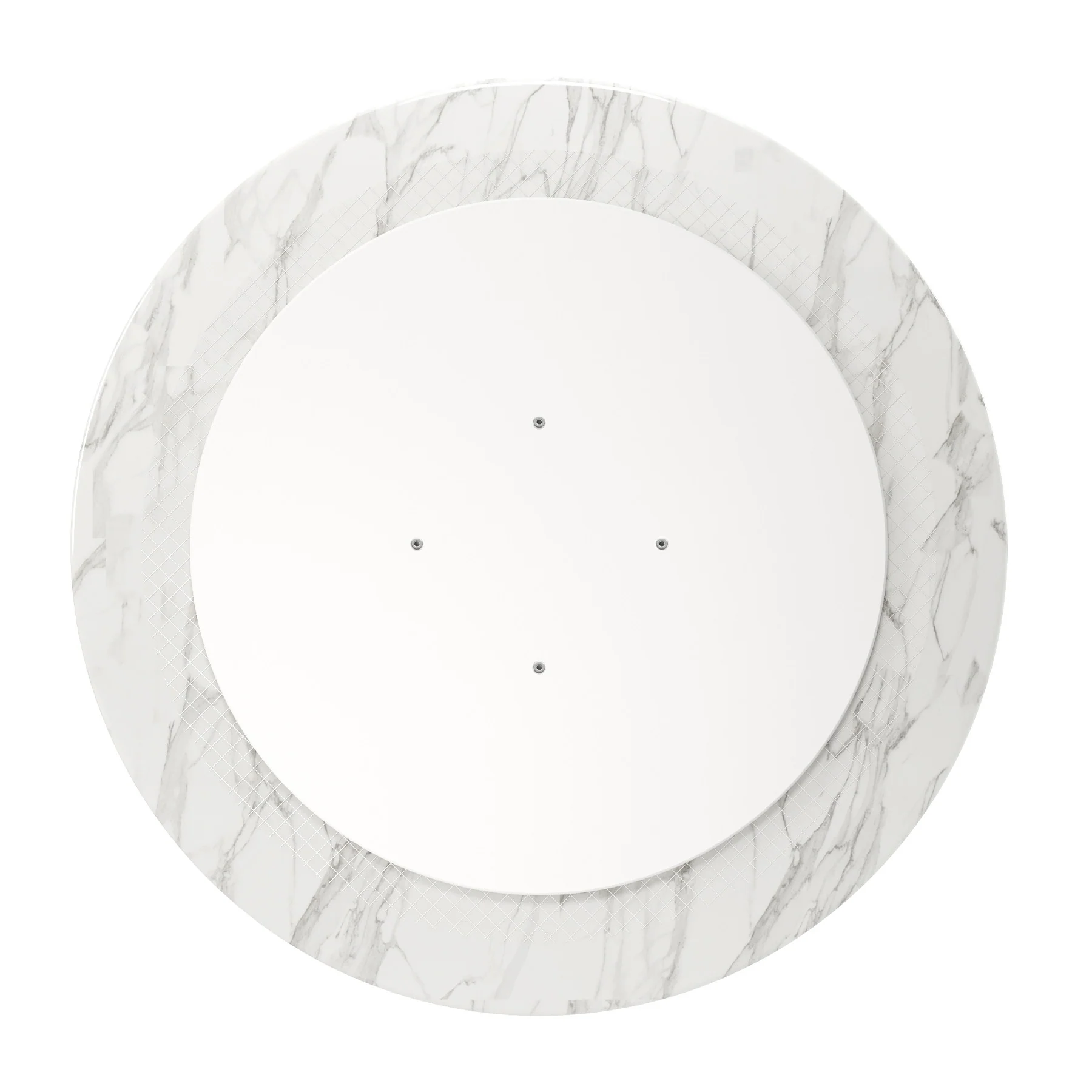 White Rounded Stone And Metal Pedestal Base Dining Table By Homeroots - Image 5
