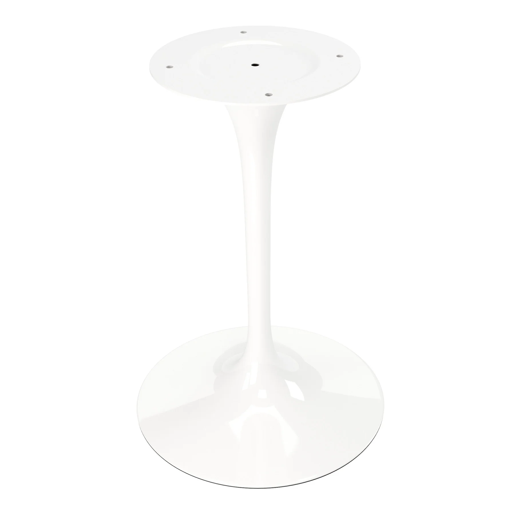 White Rounded Stone And Metal Pedestal Base Dining Table By Homeroots - Image 6