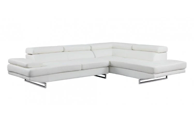 White Sectional RAF By Homeroots - Image 2