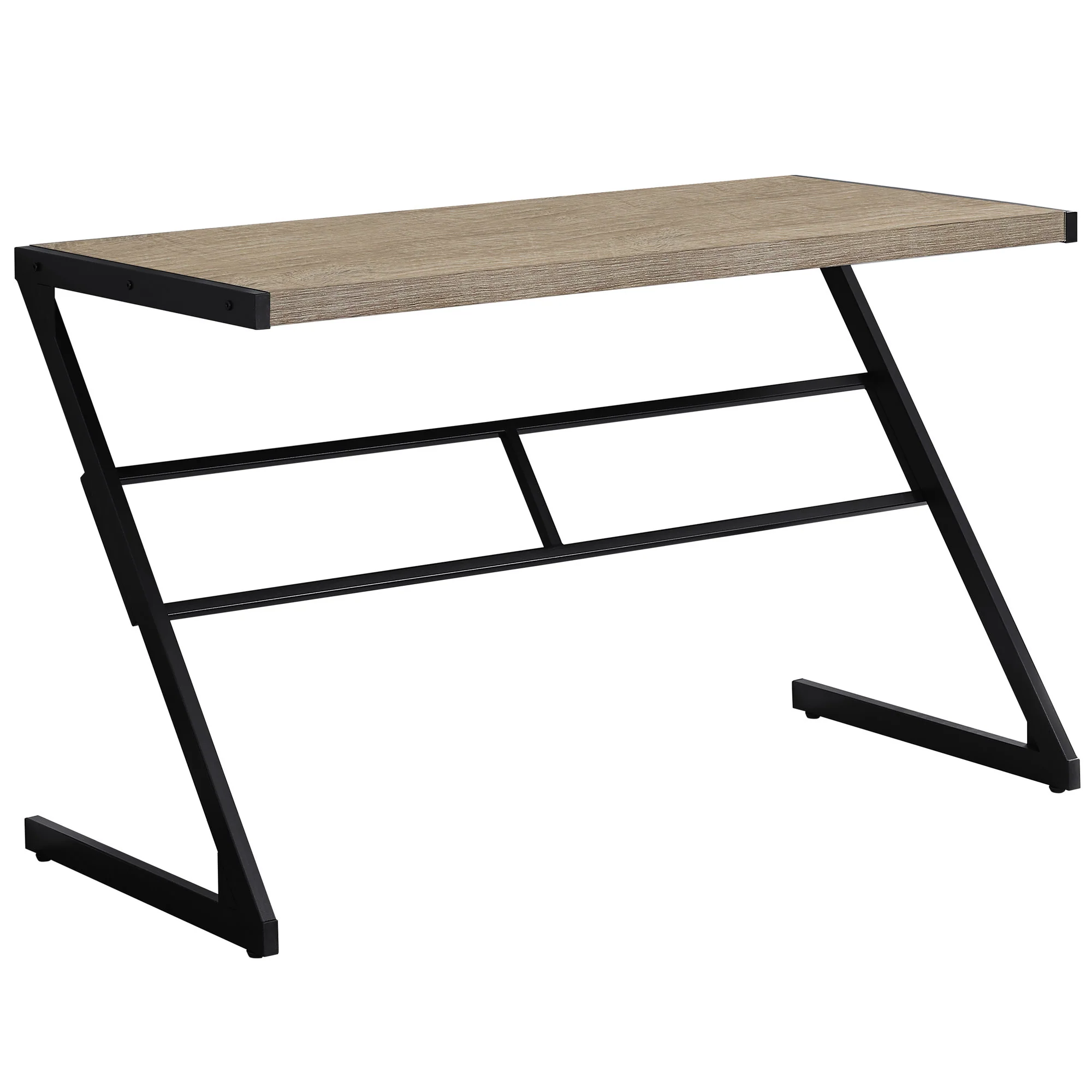 White Silver Mdf Metal Computer Desk By Homeroots - Image 5