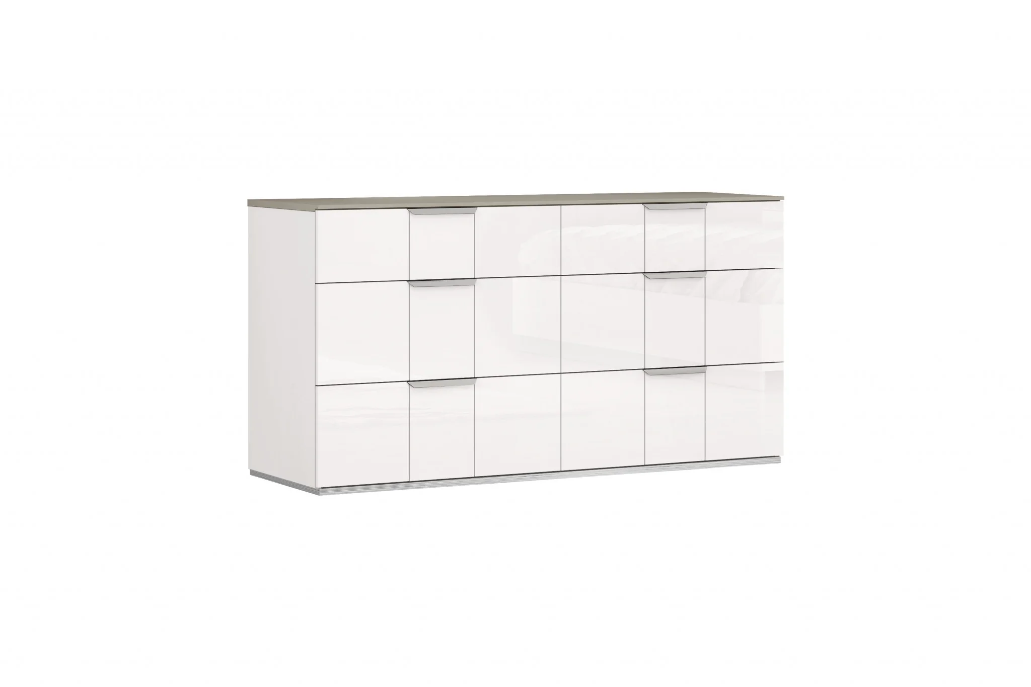 White Six Drawer Double Dresser By Homeroots - Image 4