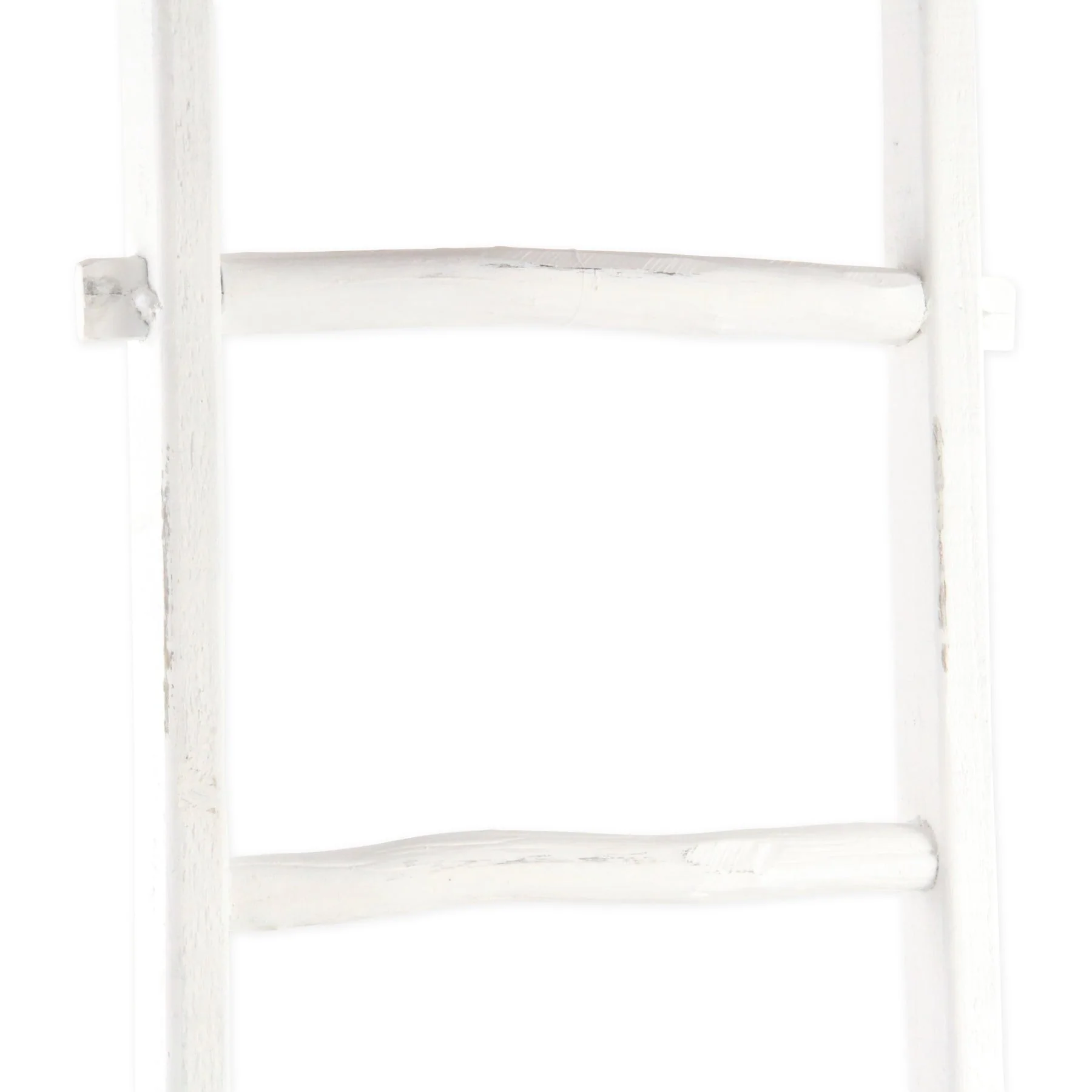 White Six Step Solid Wood Decorative Ladder By Homeroots - Image 4