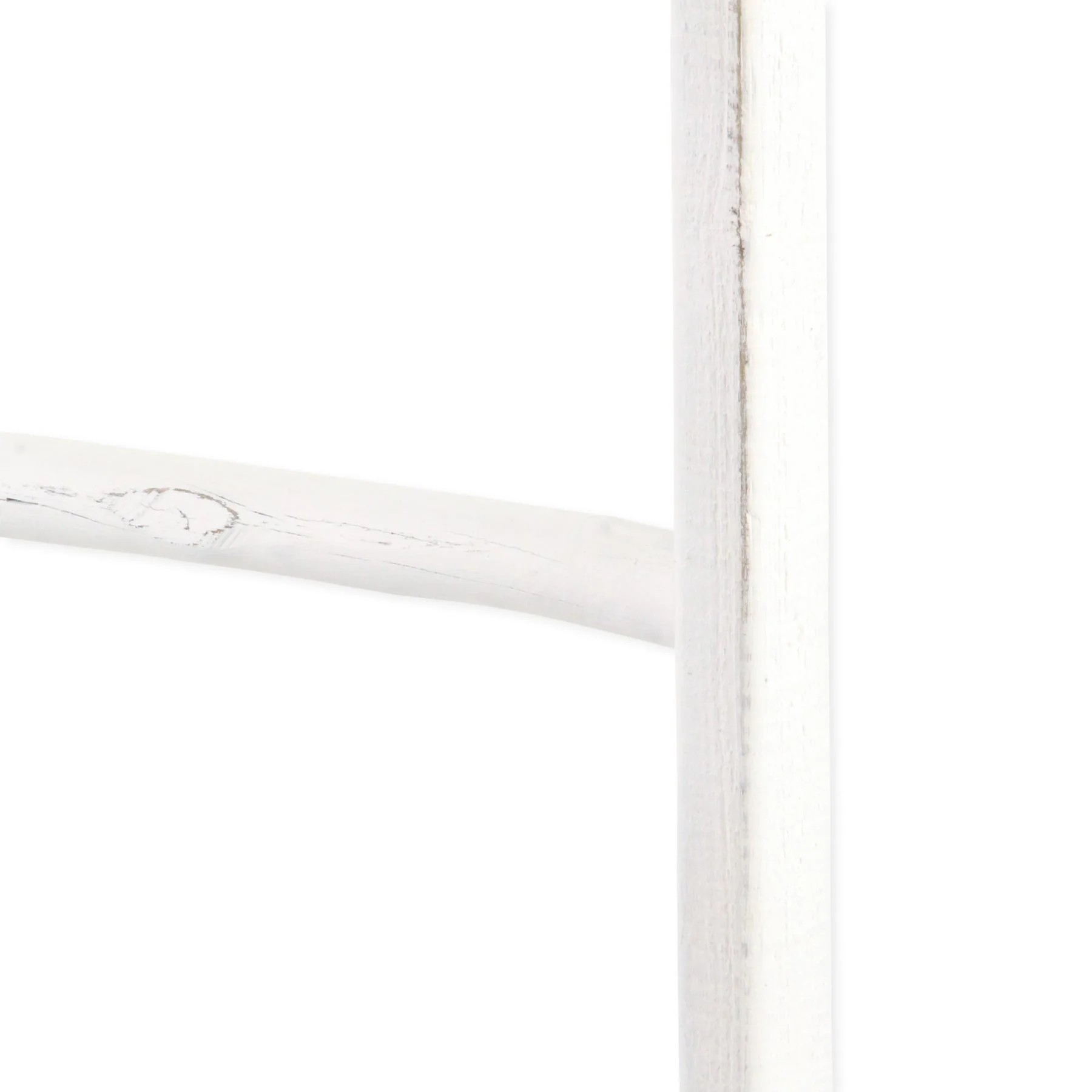 White Six Step Solid Wood Decorative Ladder By Homeroots - Image 5