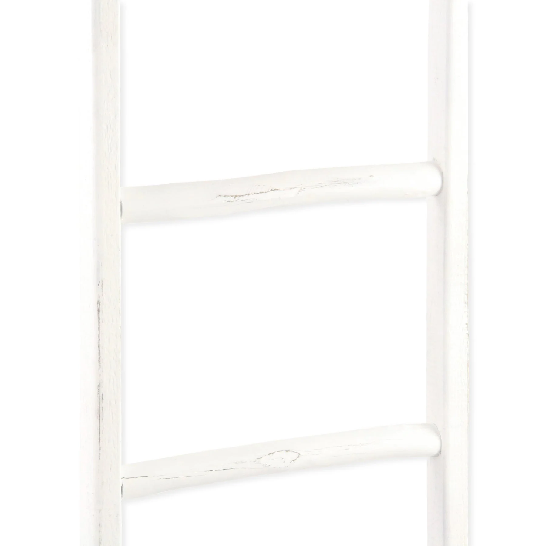 White Six Step Solid Wood Decorative Ladder By Homeroots - Image 7