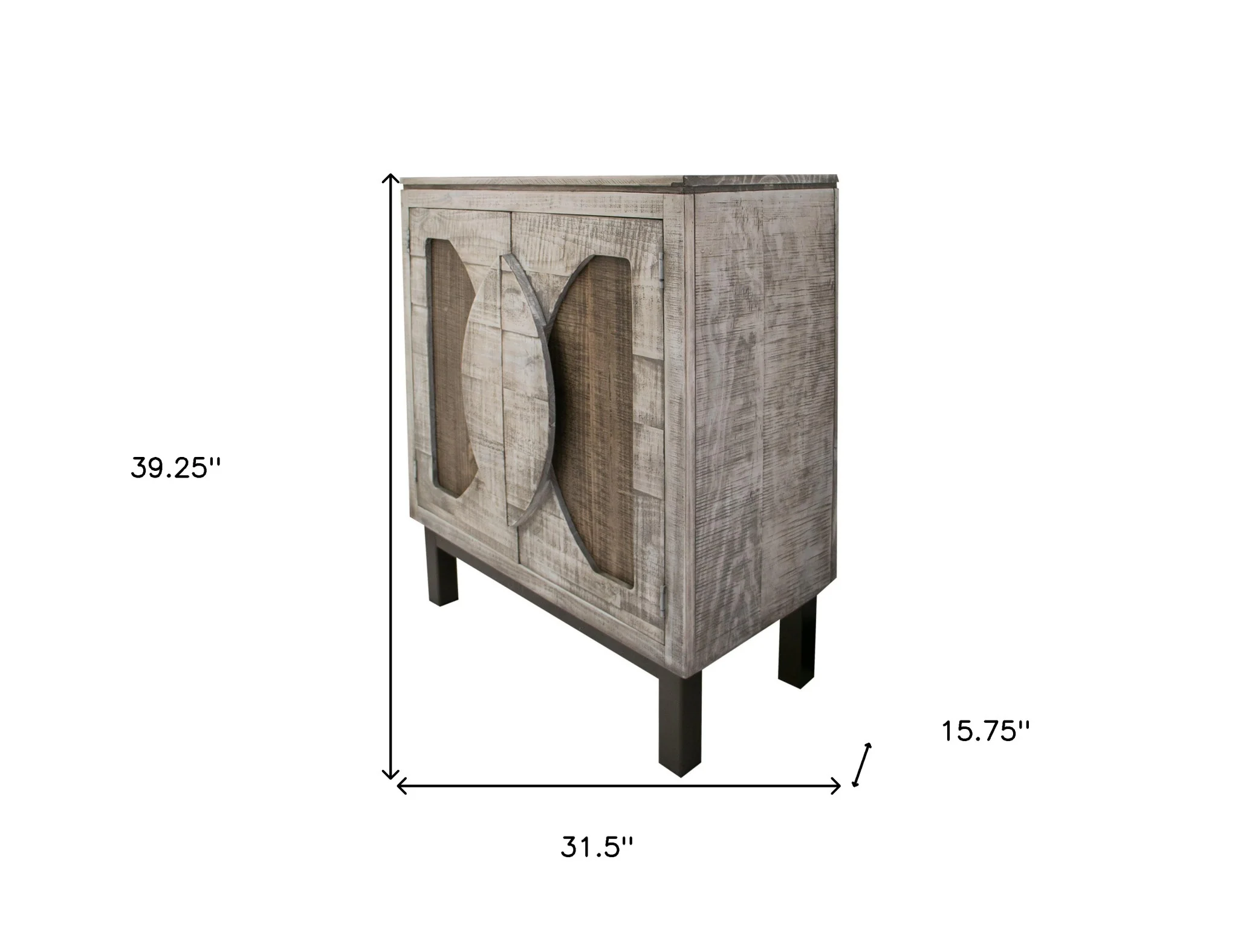 White Solid and Manufactured Wood Distressed Buffet Table By Homeroots - Image 5