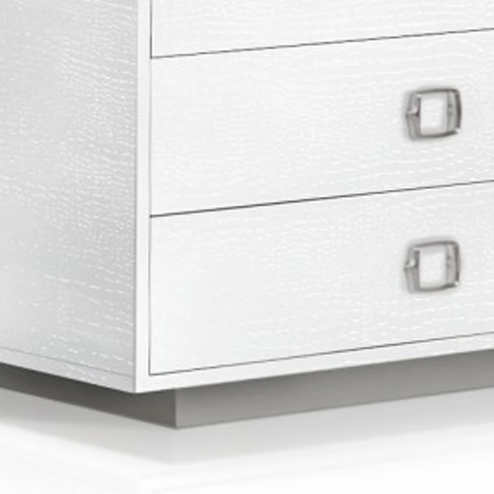 White Solid And Manufactured Wood Six Drawer Dresser By Homeroots - Image 3