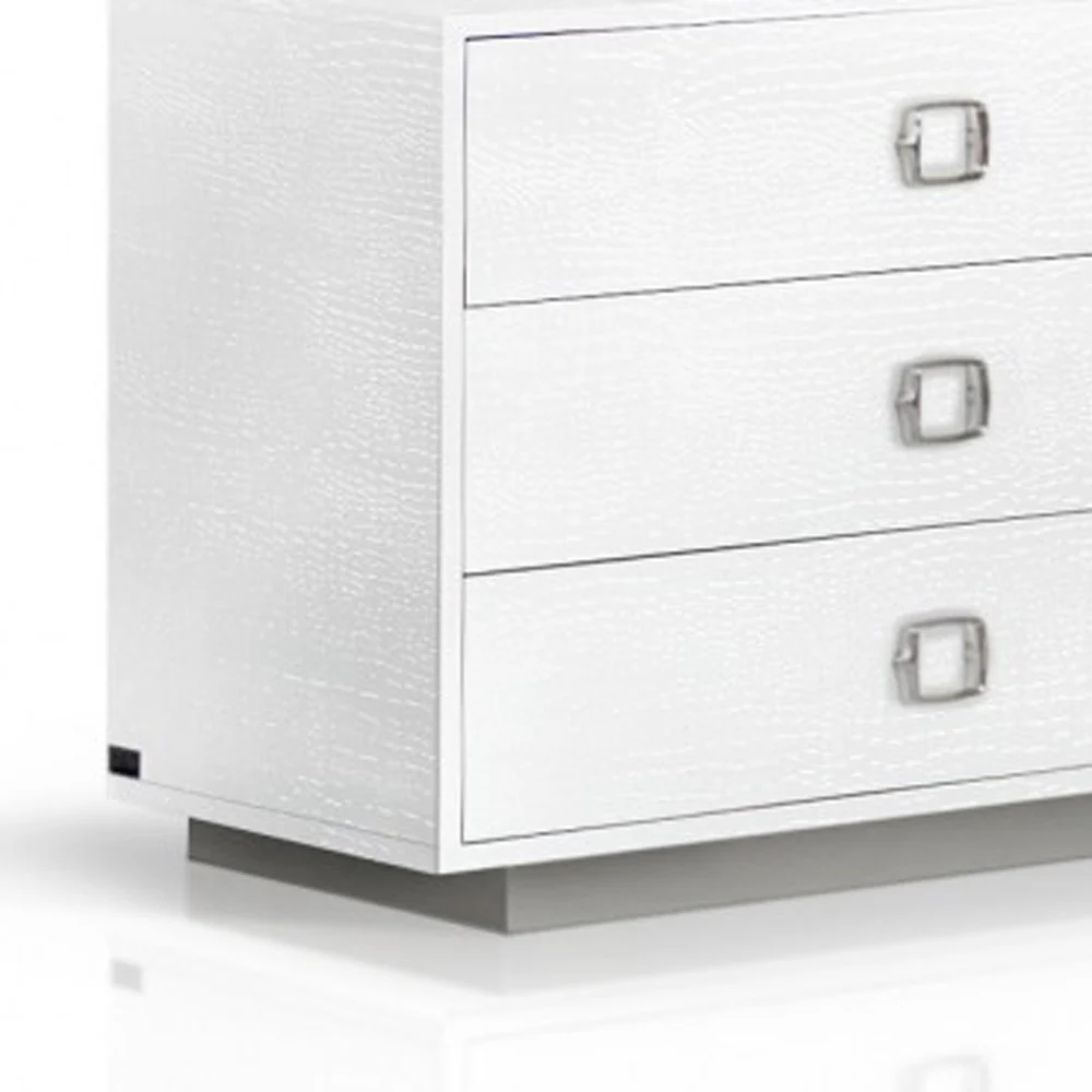White Solid And Manufactured Wood Six Drawer Dresser By Homeroots - Image 4