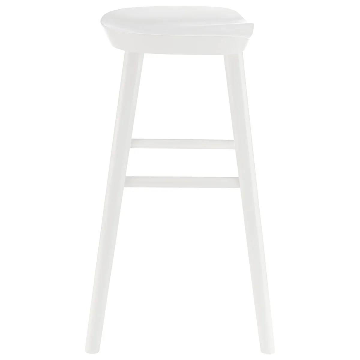 White Solid Wood Backless Counter Height Bar Chair By Homeroots - Image 8