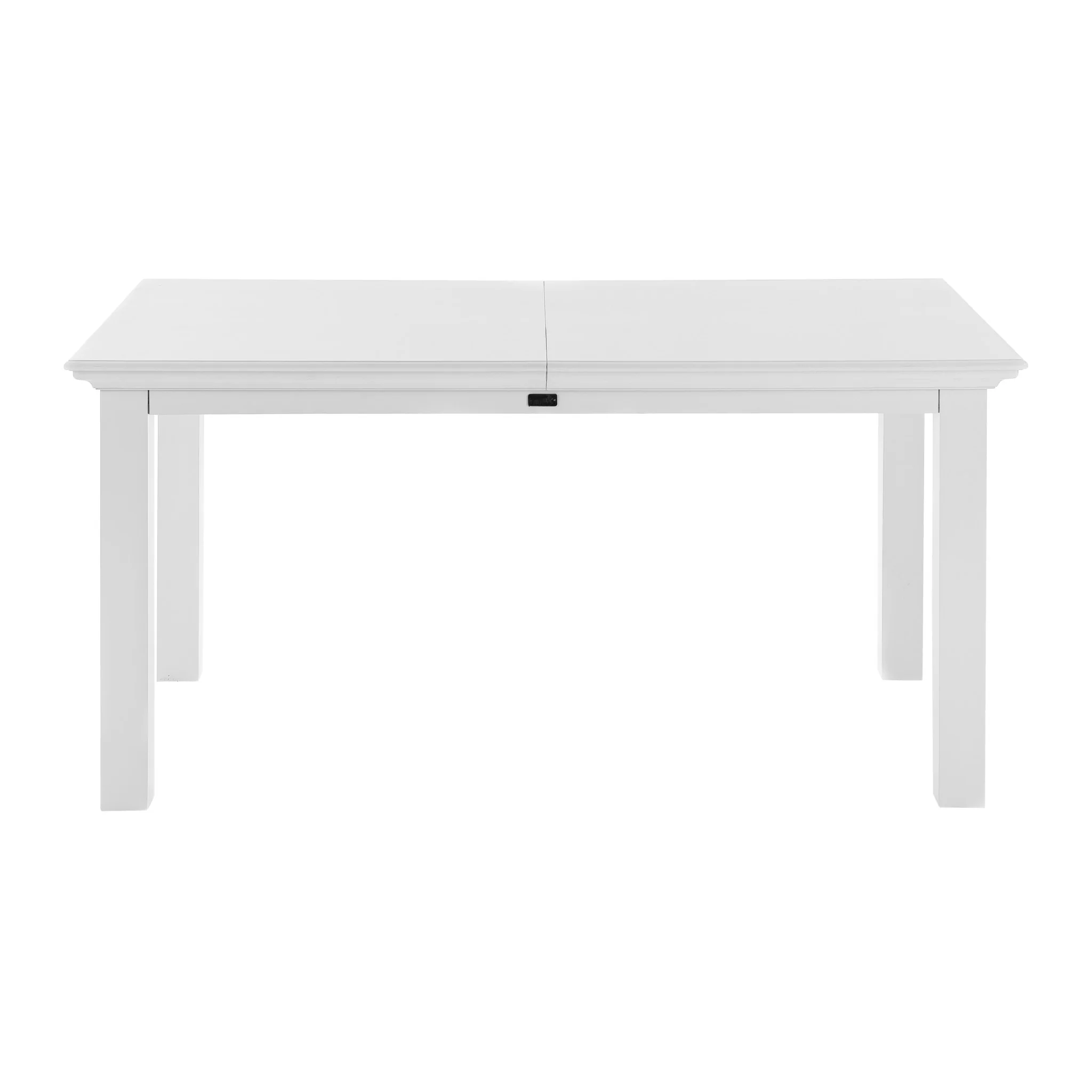 White Solid Wood Butterfly Leaf Extending Dining Table By Homeroots - Image 7
