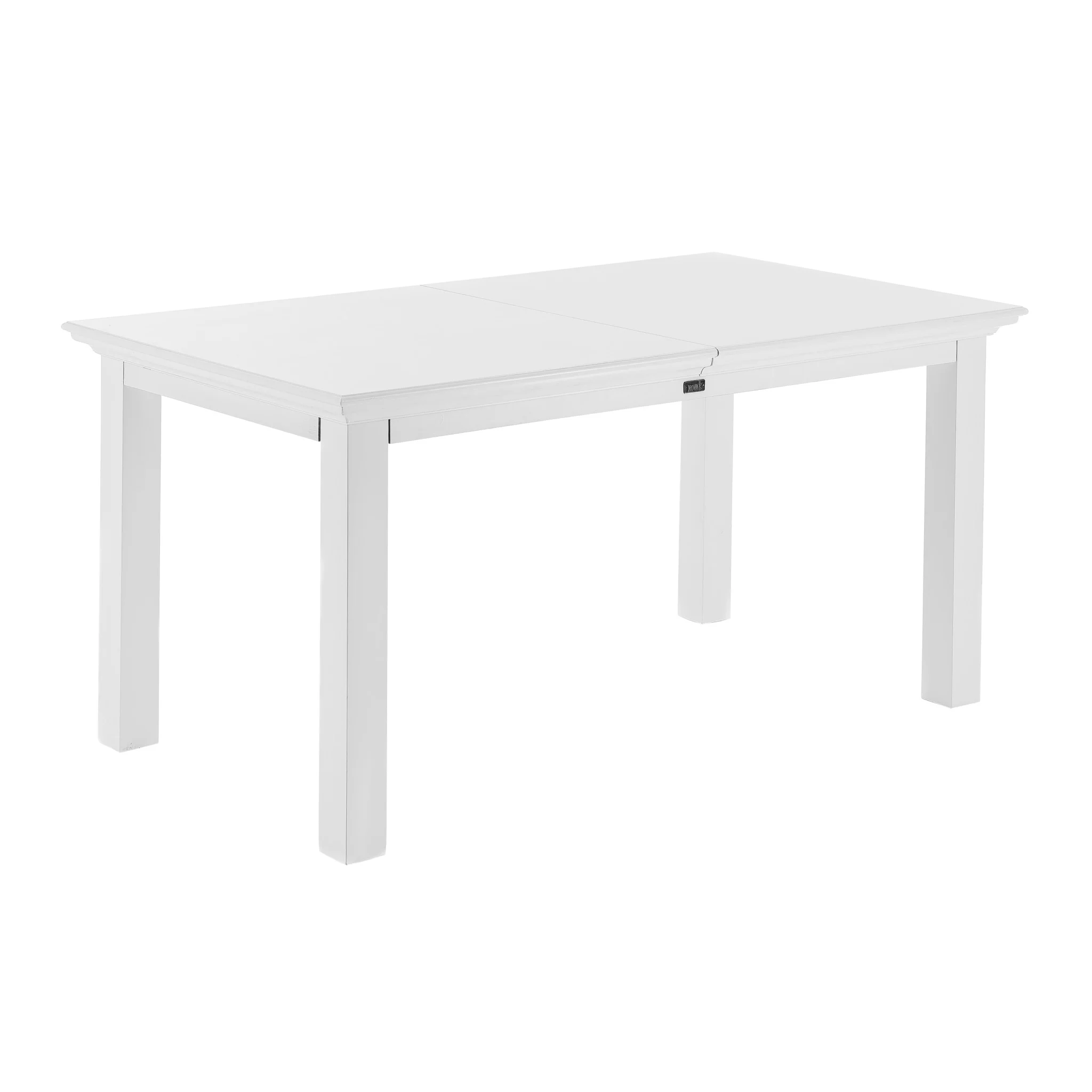 White Solid Wood Butterfly Leaf Extending Dining Table By Homeroots - Image 8