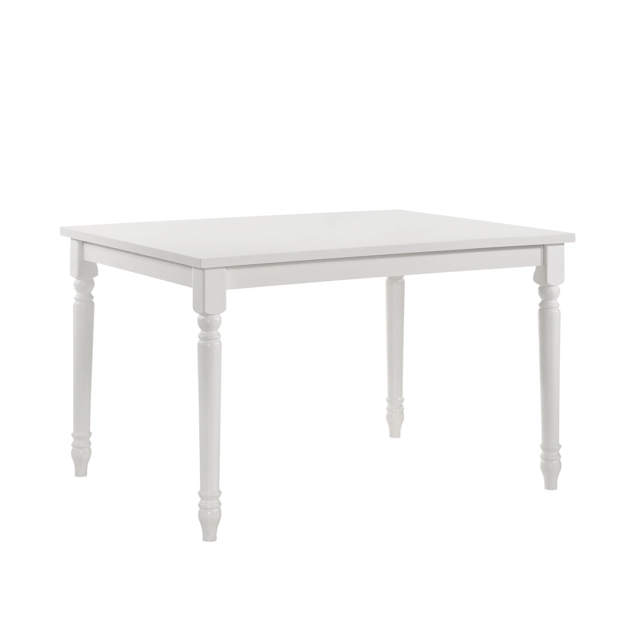 White Solid Wood Dining Table By Homeroots - Image 2