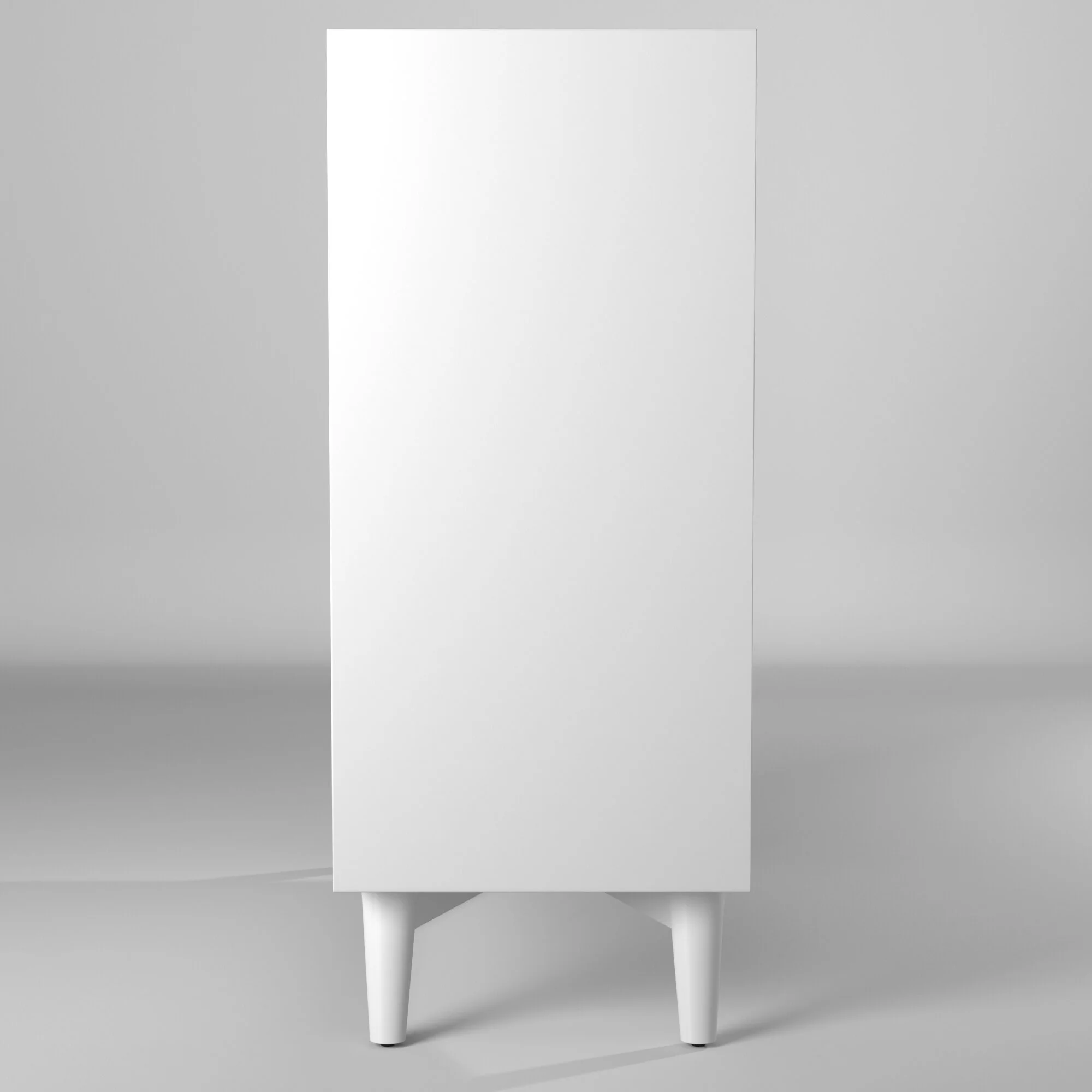 White Solid Wood Four Drawer Chest By Homeroots - Image 6