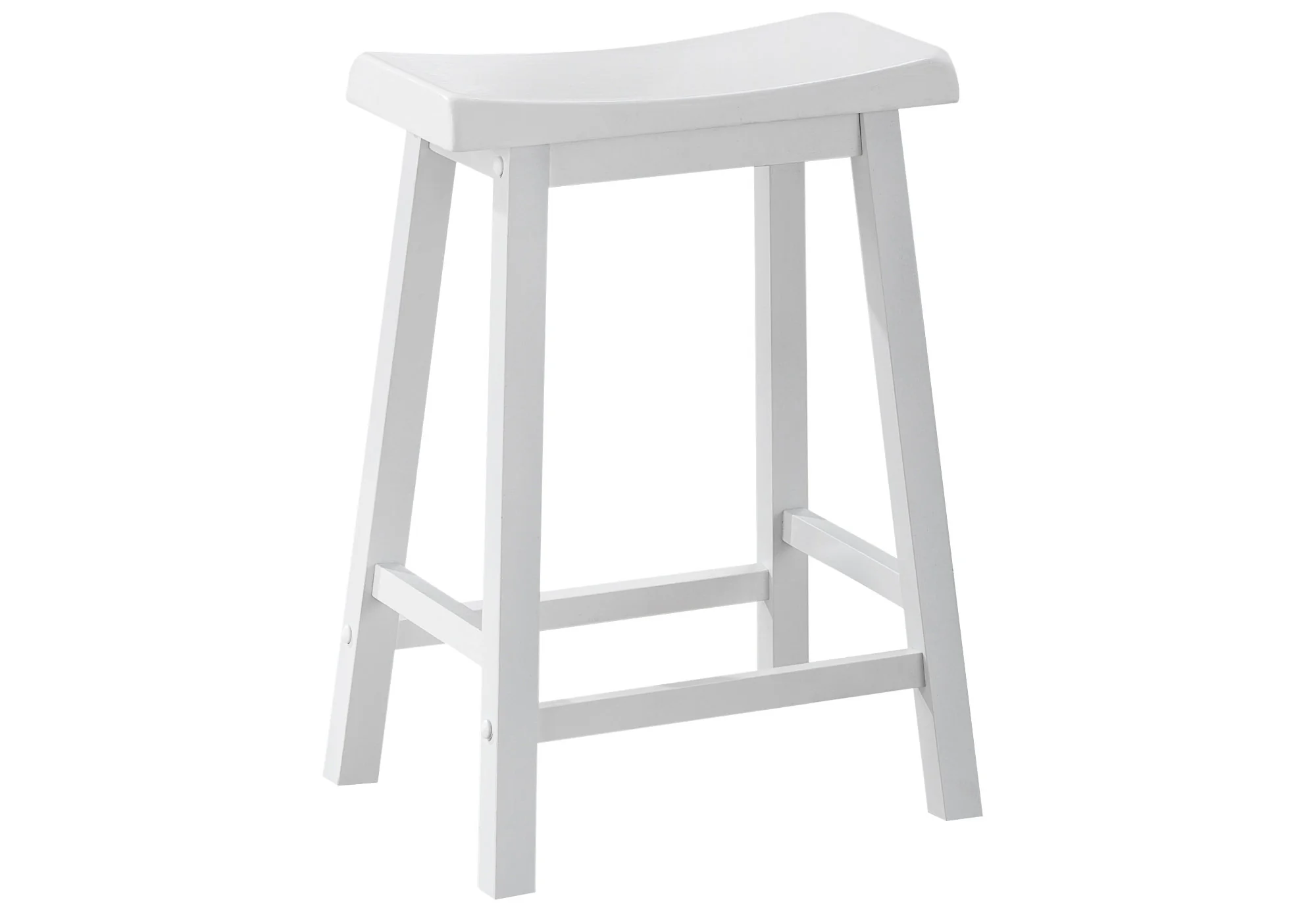 White Solid Wood Mdf Barstool By Homeroots - Image 2
