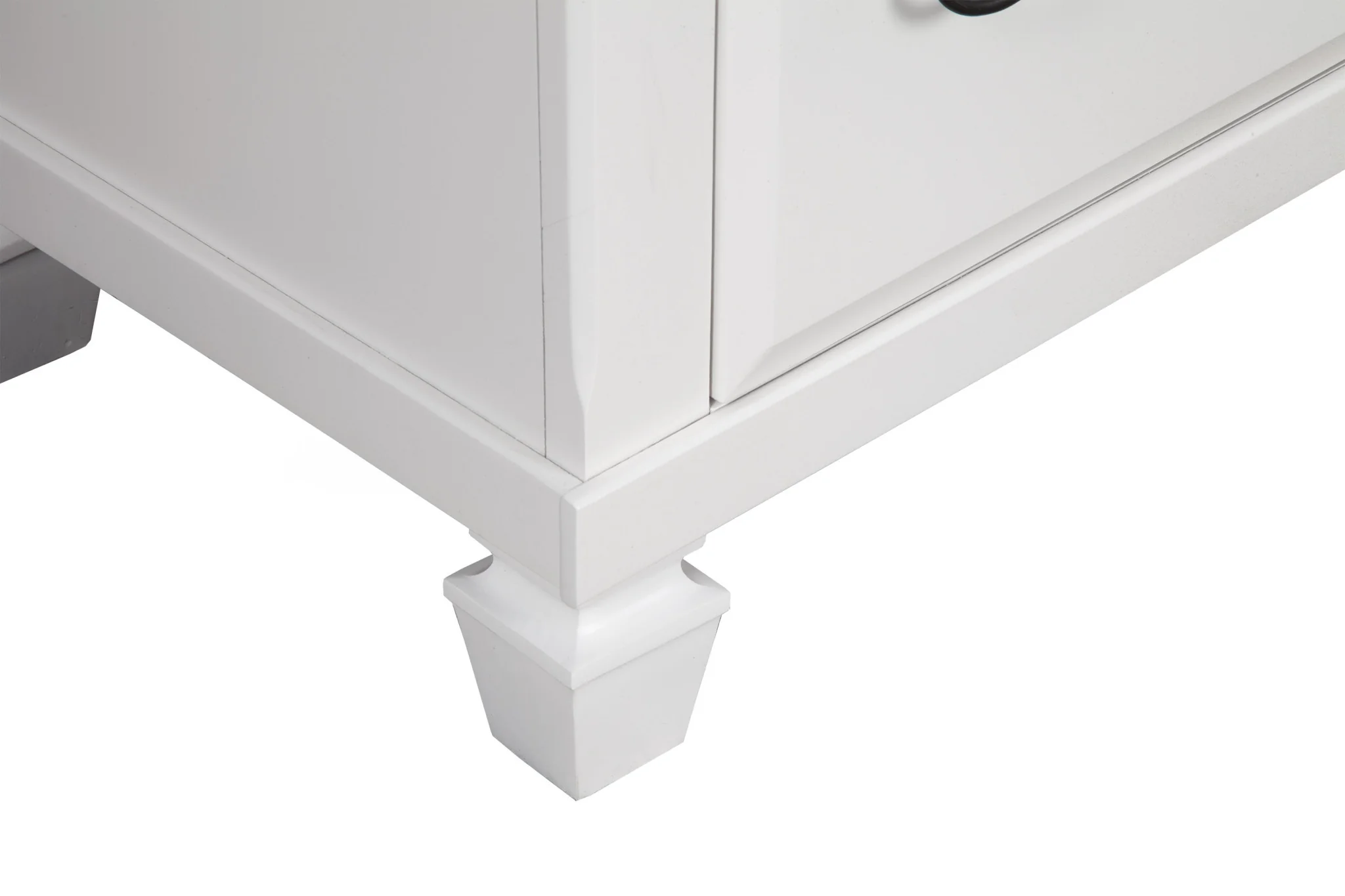 White Solid Wood Seven Drawer Double Dresser By Homeroots - Image 6