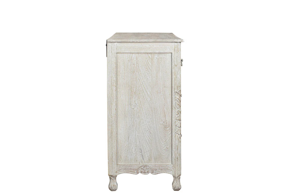 White Solid Wood Seven Drawer Dresser By Homeroots - Image 2