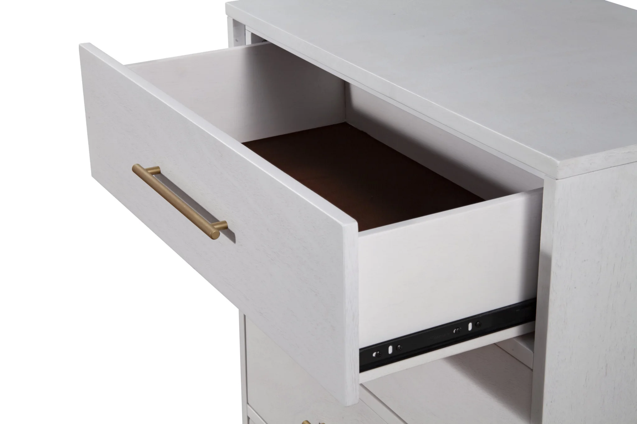 White Solid Wood Three Drawer Chest By Homeroots - Image 3