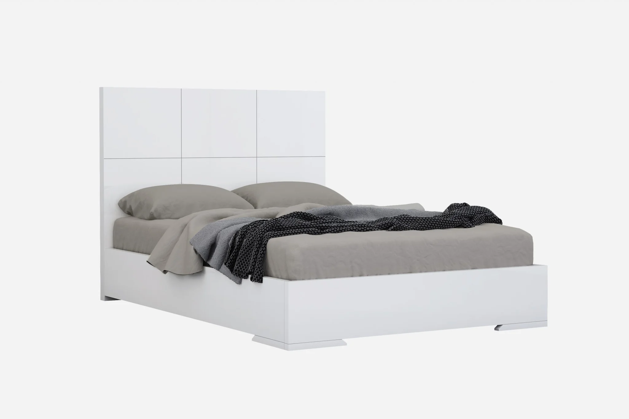 White Stainless Steel King Bed By Homeroots - 320670 - Image 2