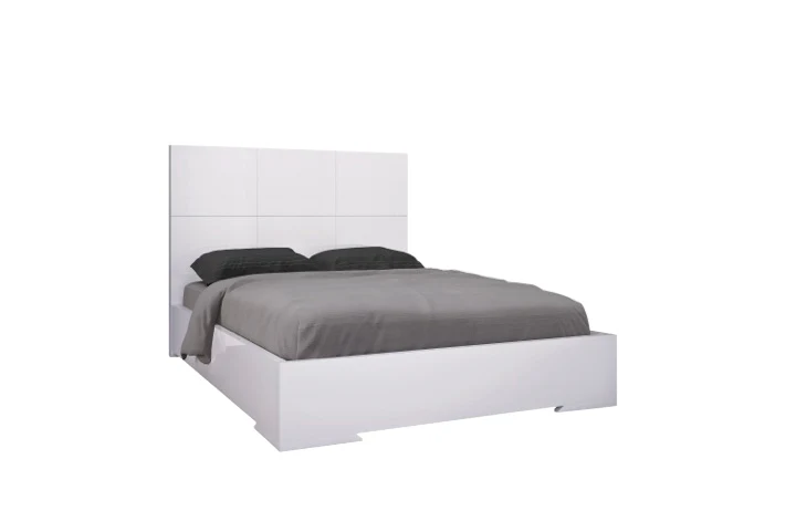 White Stainless Steel King Bed By Homeroots - 320670 - Image 3