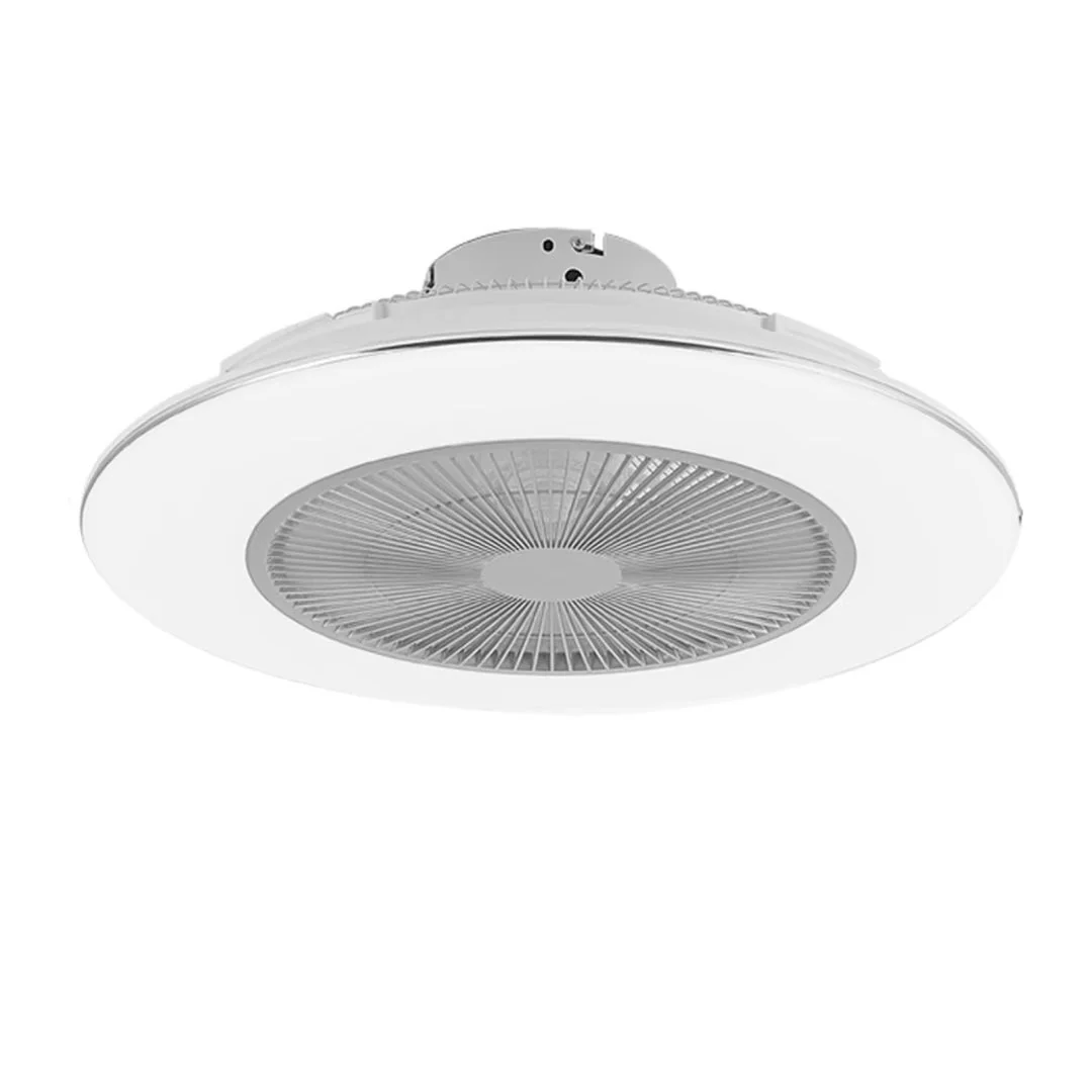 White Stylish LED Ceiling Lamp And Fan By Homeroots - Image 5