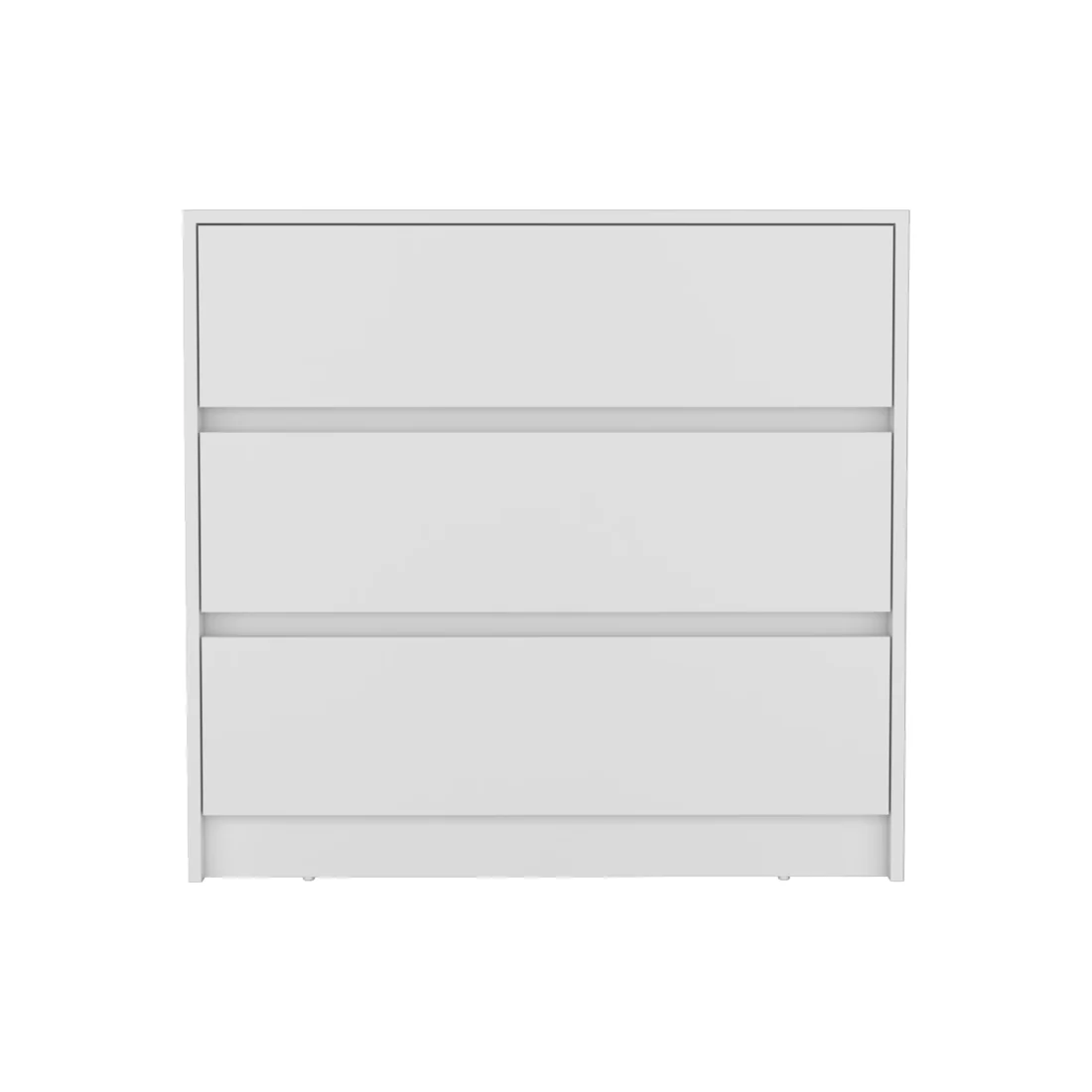 White Three Drawer Dresser By Homeroots - Image 8