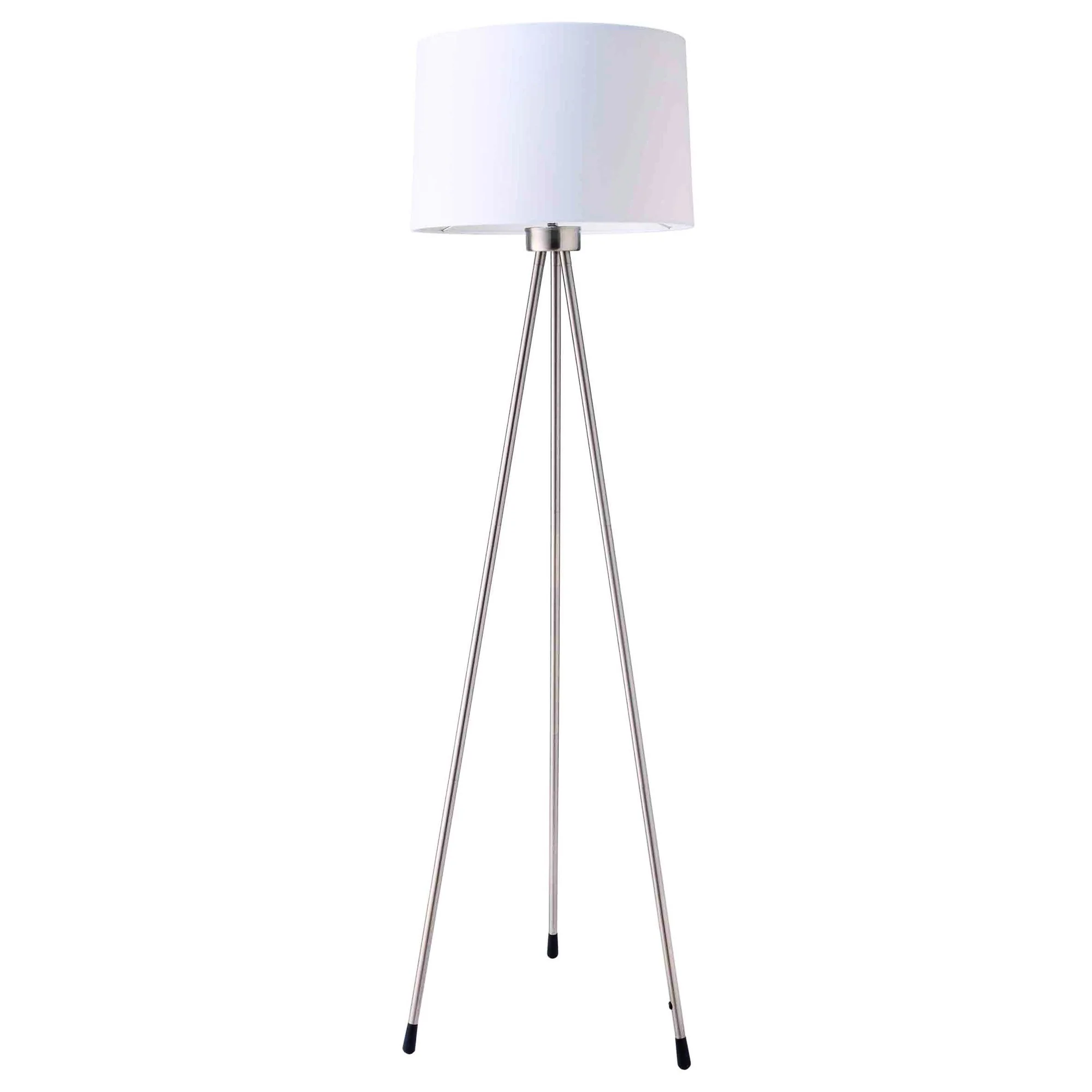 White Tripod Floor Lamp With White Drum Shade By Homeroots - Image 2