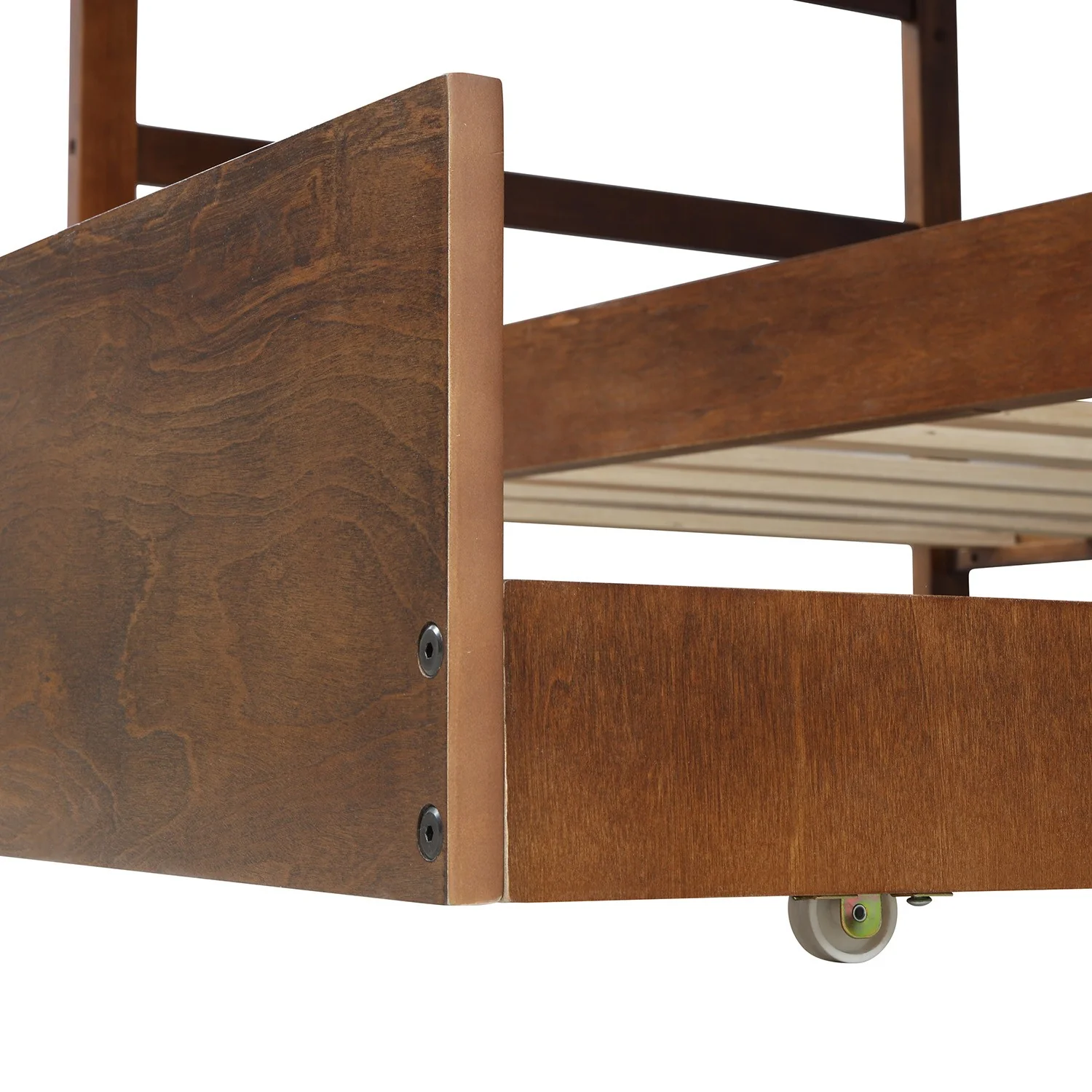 White Twin Over Twin Bunk Bed With Trundle By Homeroots - Image 18