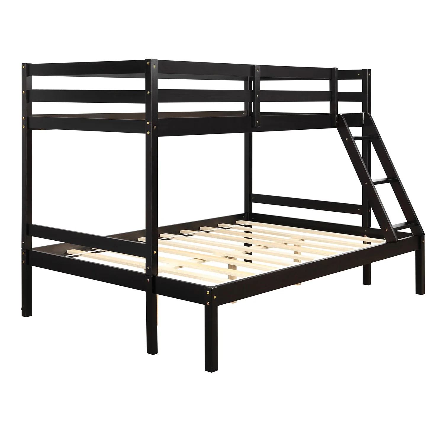 White Twin Size Full Size Bunk Bed By Homeroots - Image 13