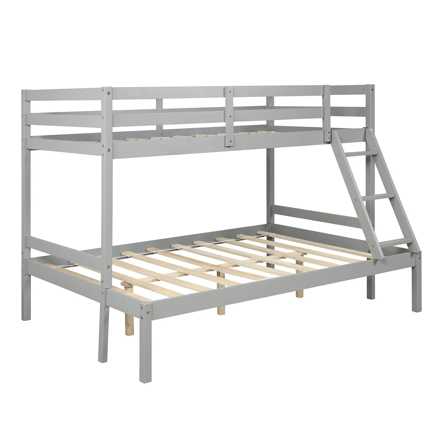 White Twin Size Full Size Bunk Bed By Homeroots - Image 22