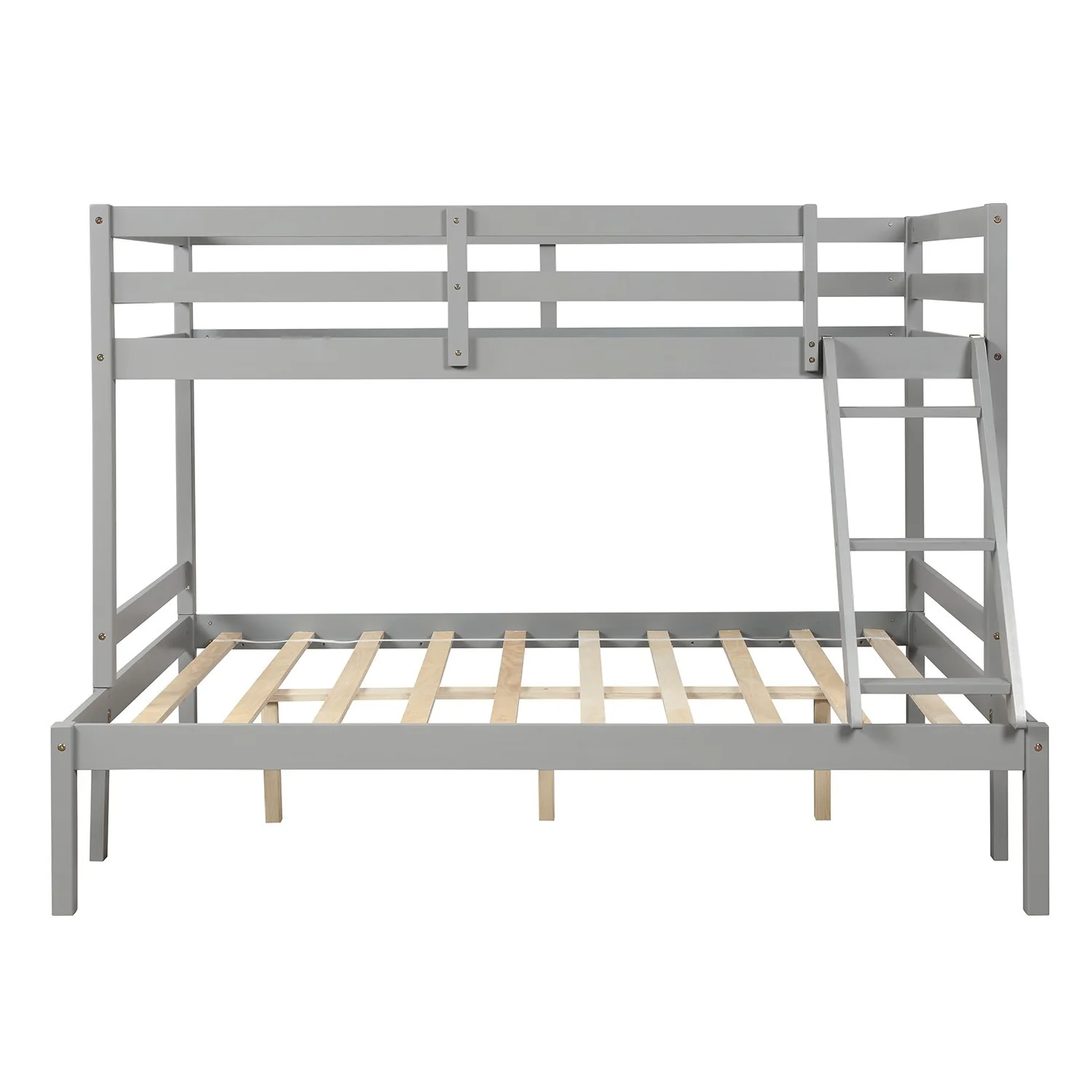 White Twin Size Full Size Bunk Bed By Homeroots - Image 24
