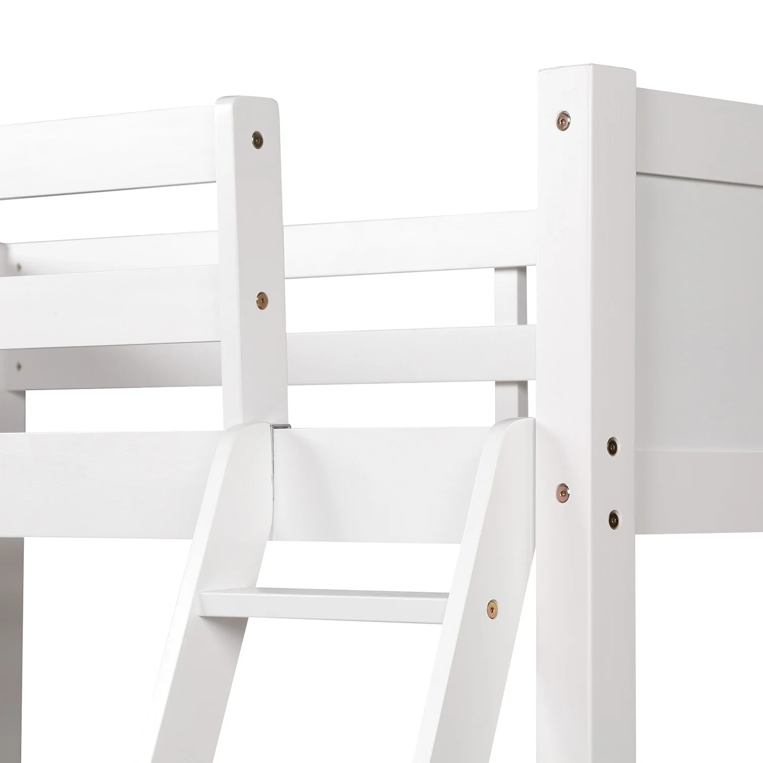 White Twin Size High Loft Bed By Homeroots - 404105 - Image 9