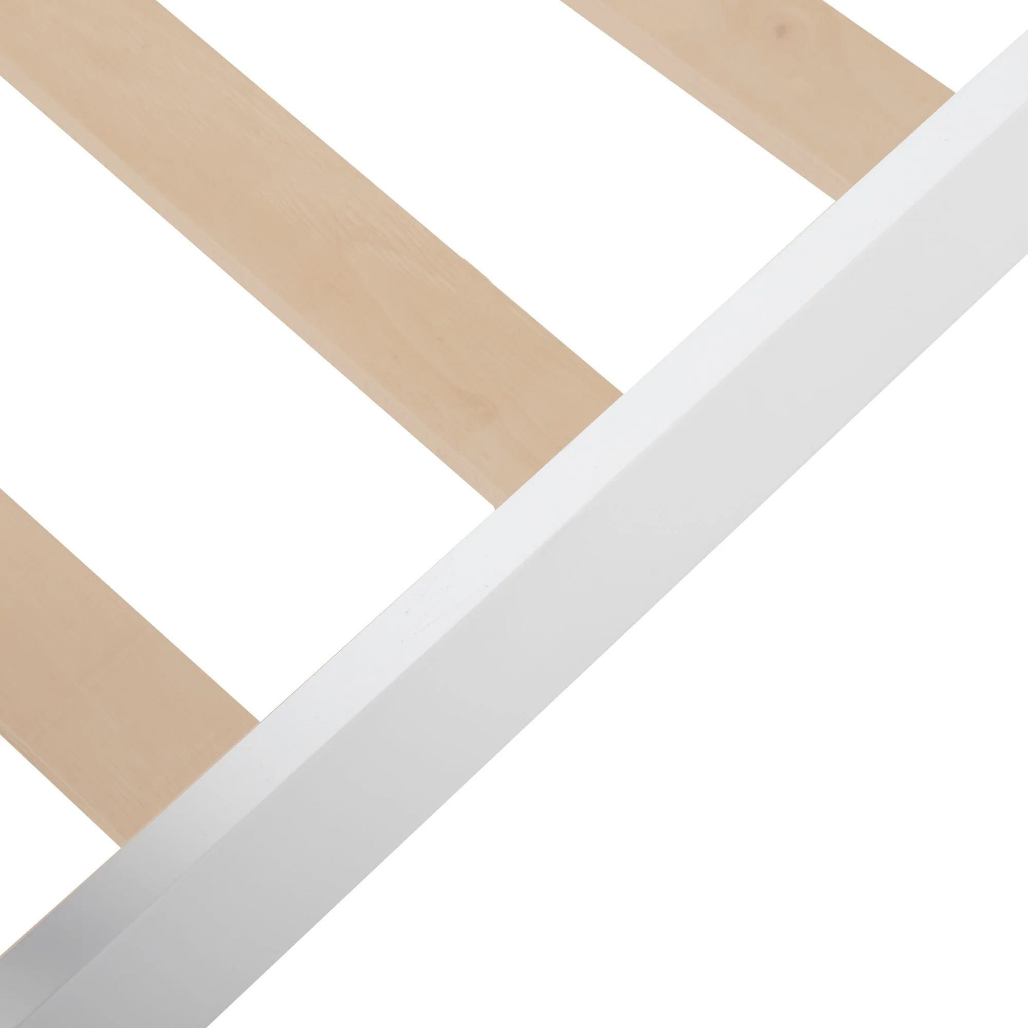 White Twin Size L Shaped Double Bunk Bed With Drawer By Homeroots - Image 5
