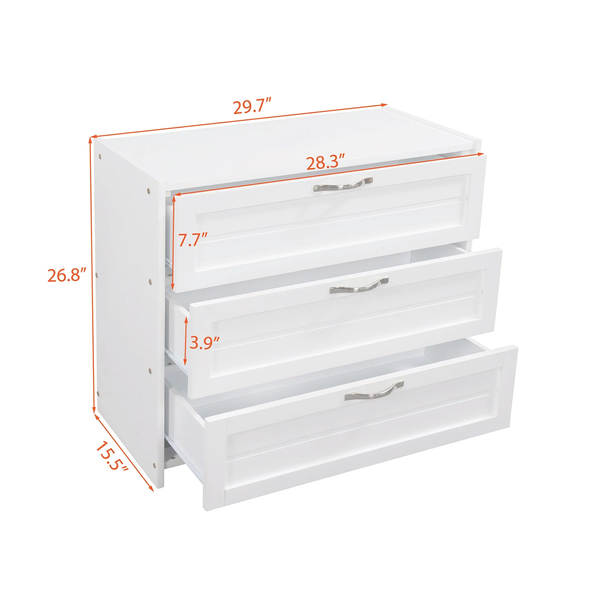 White Twin Size Low Loft Bed With Cabinets And Slide By Homeroots - Image 8