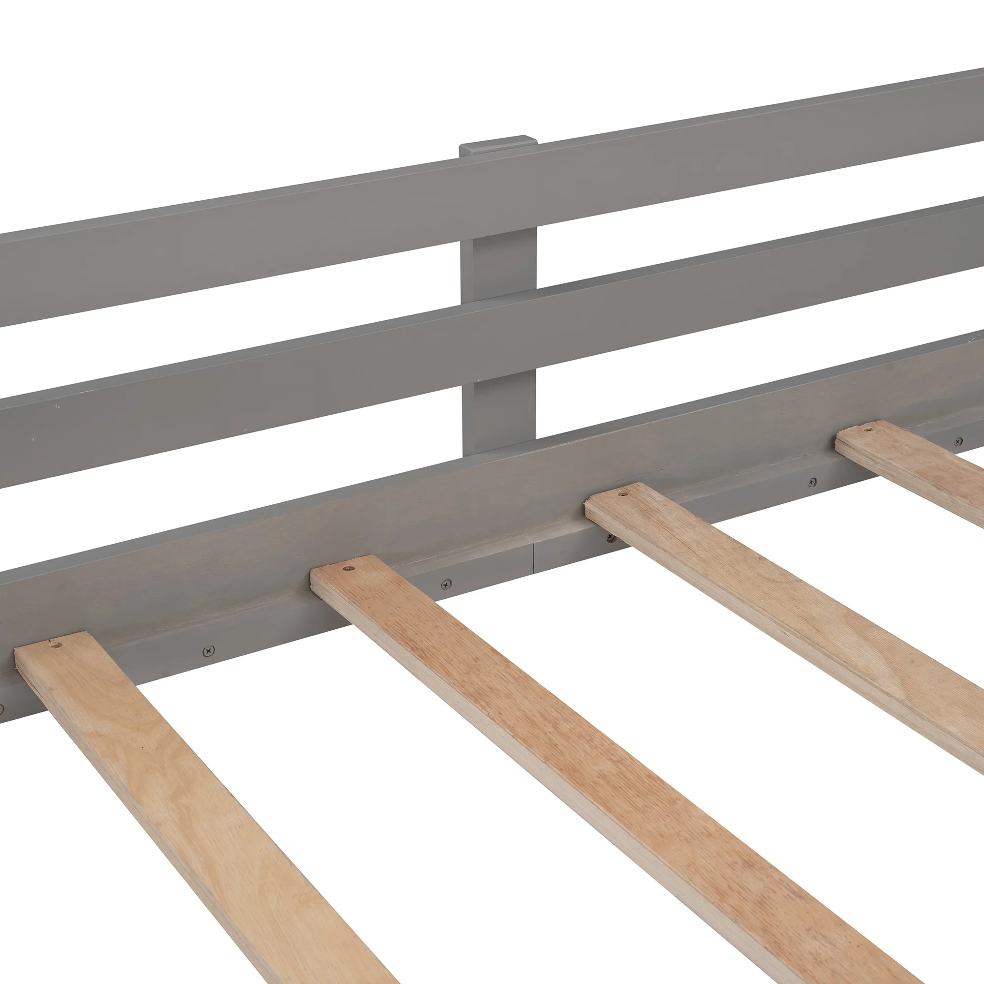 White Twin Size Slide House Loft Bed By Homeroots - Image 14