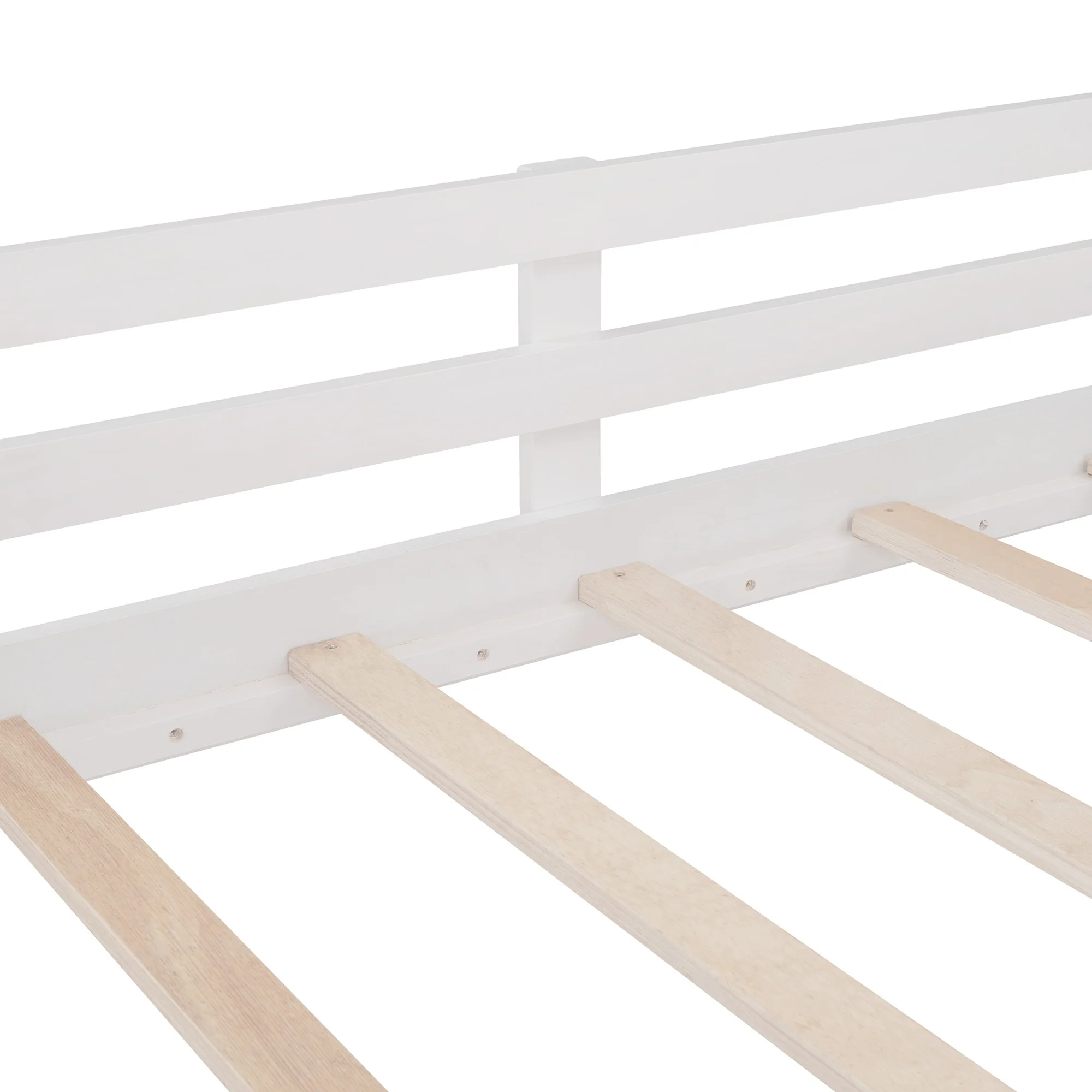 White Twin Size Slide House Loft Bed By Homeroots - Image 8