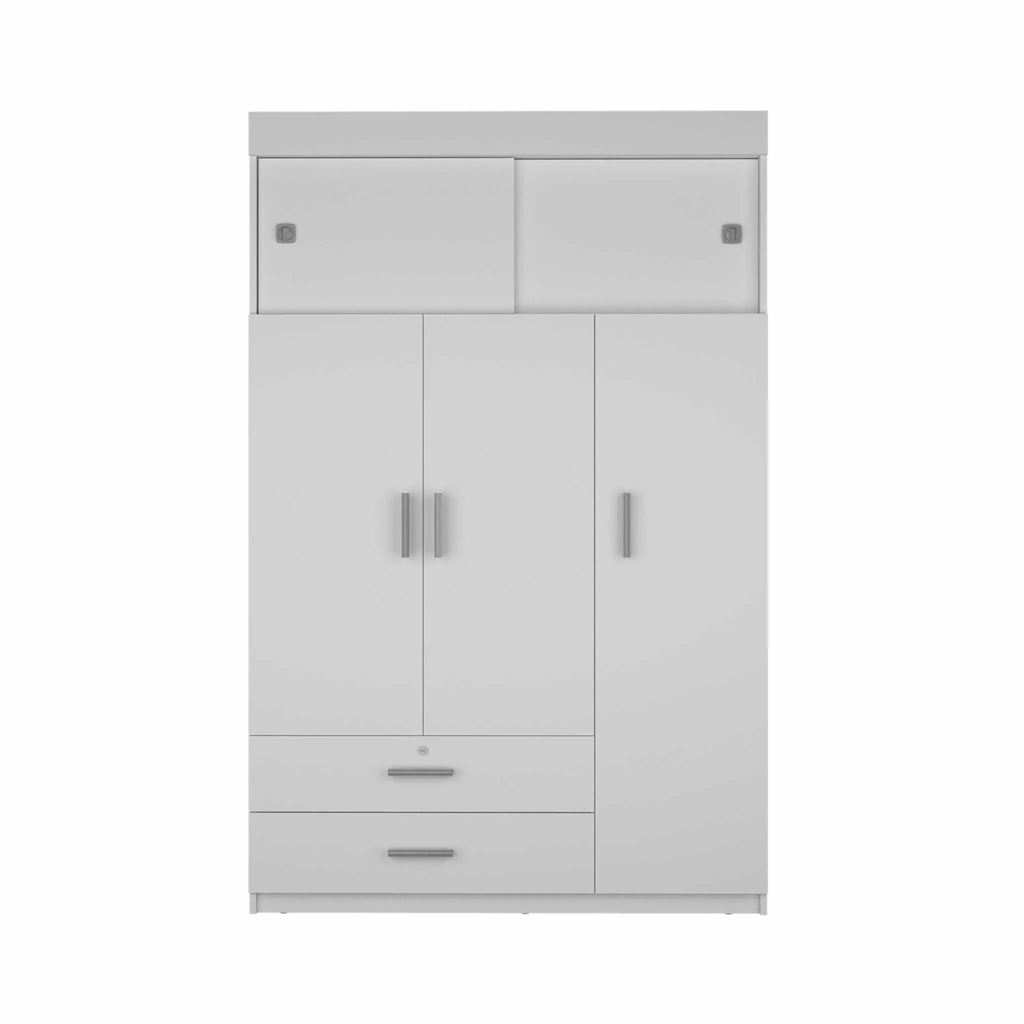 White Two Drawer Combo Dresser By Homeroots - Image 7
