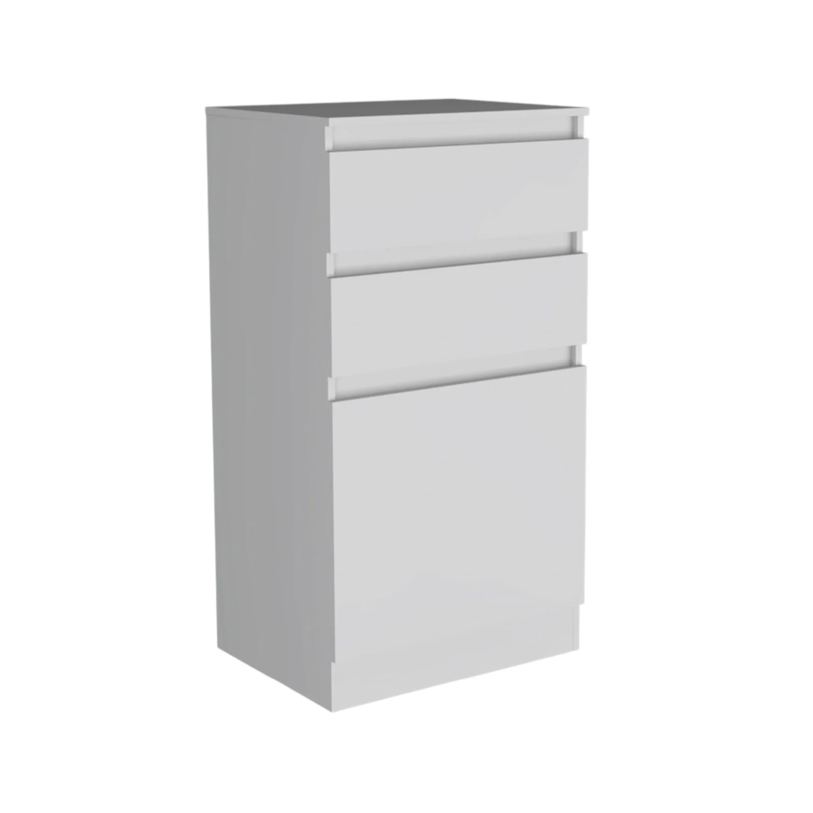 White Two Drawer Standard Chest By Homeroots - Image 3