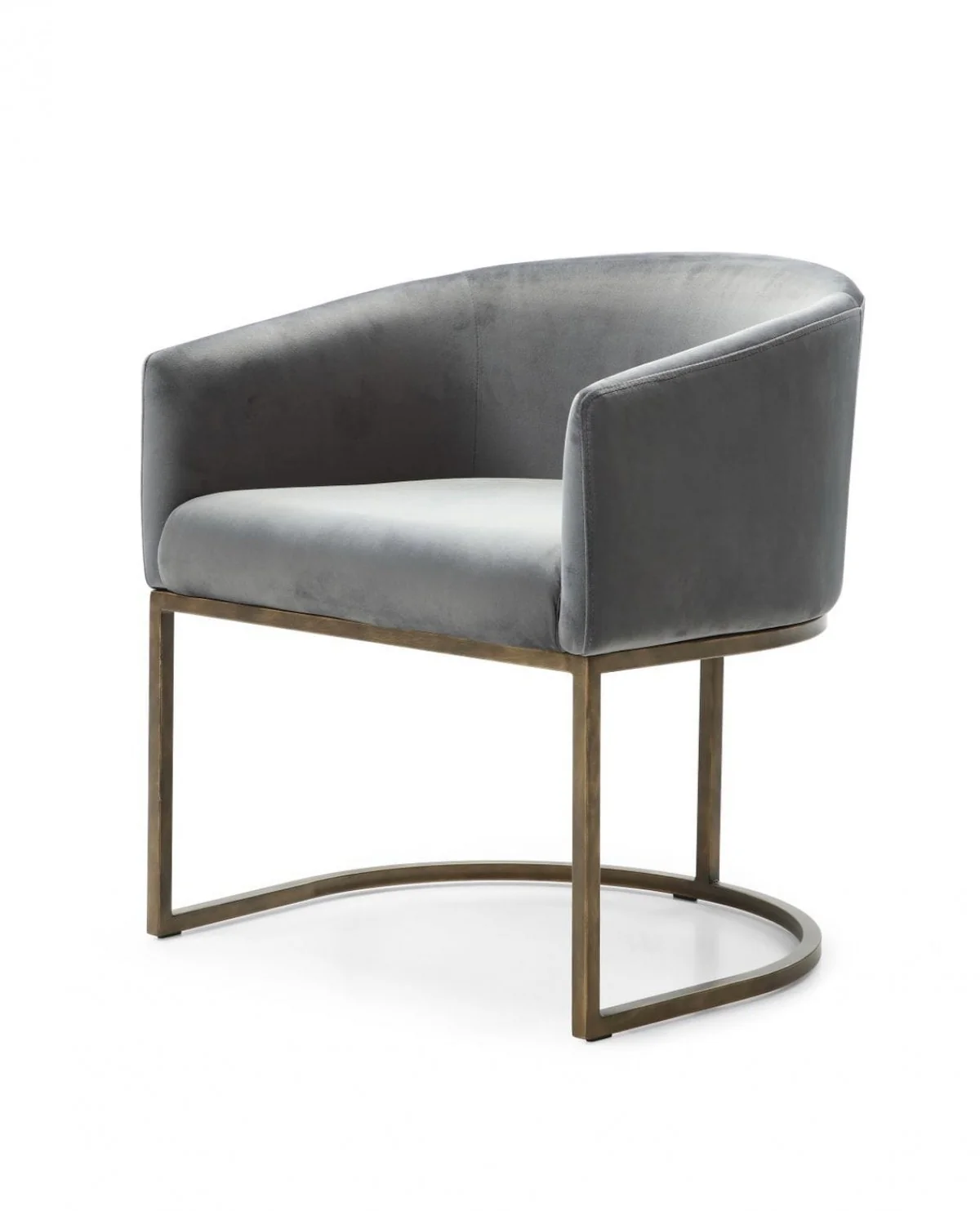 White Velvet Brass Modern Dining Chair By Homeroots - Image 10