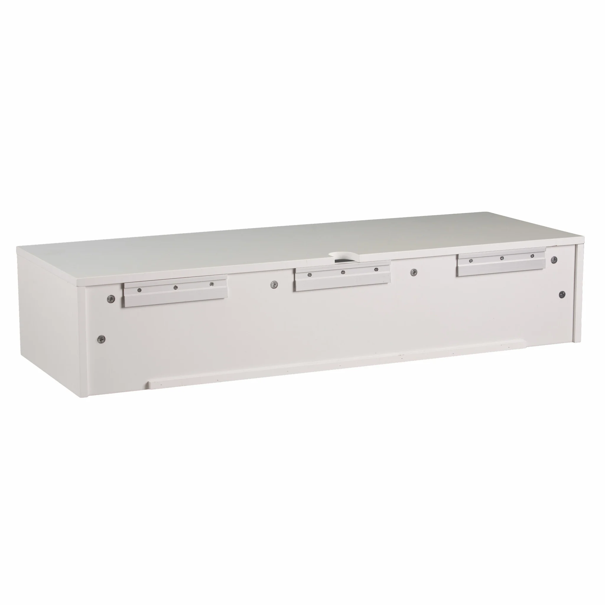 White Wall Mount Desk with Drawers By Homeroots - Image 5