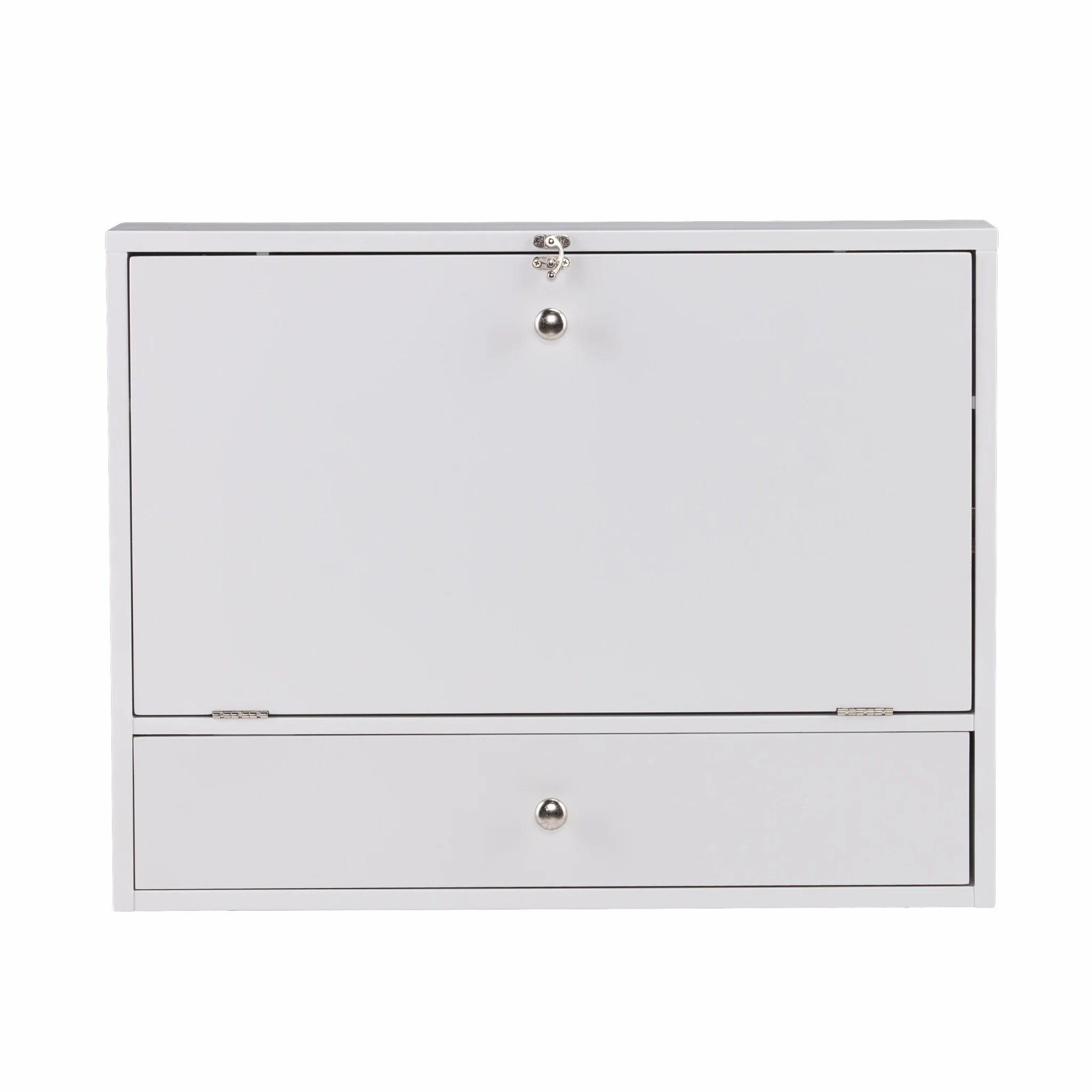 White Wall Mount Folding Desk By Homeroots - Image 4