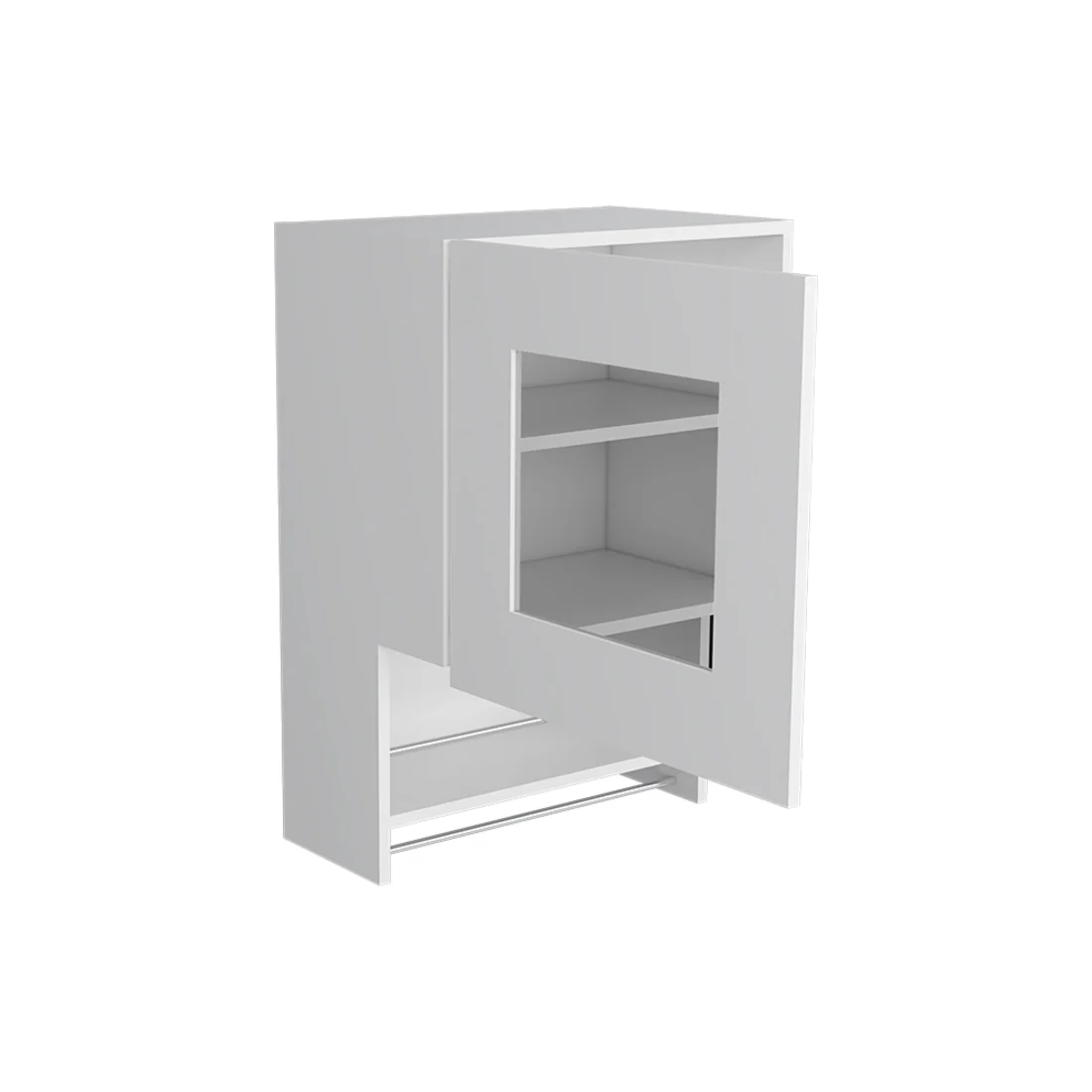 White Wall mounted Accent Cabinet With One Shelf By Homeroots - Image 5