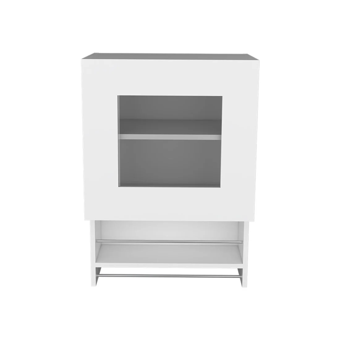 White Wall mounted Accent Cabinet With One Shelf By Homeroots - Image 7