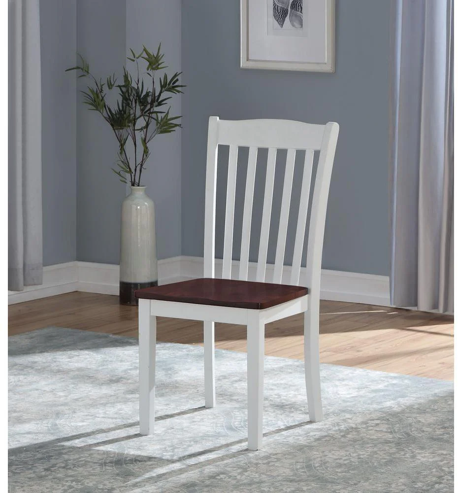 White Walnut Wood 5Pc Pk Dining Set By Homeroots - Image 3