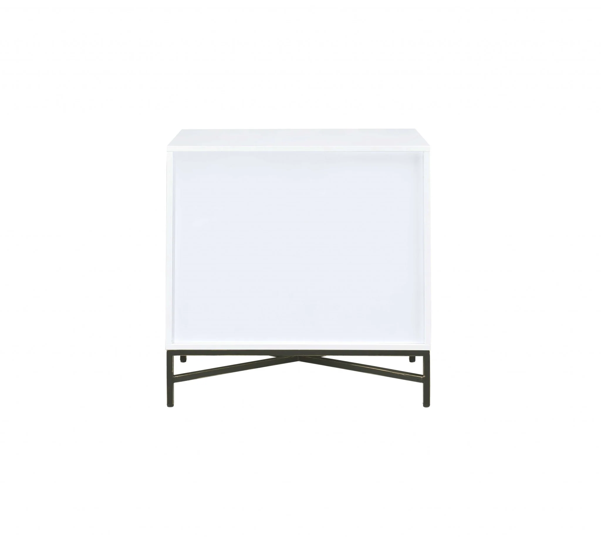 White Weathered Wood Pattern Nightstand By Homeroots - Image 4